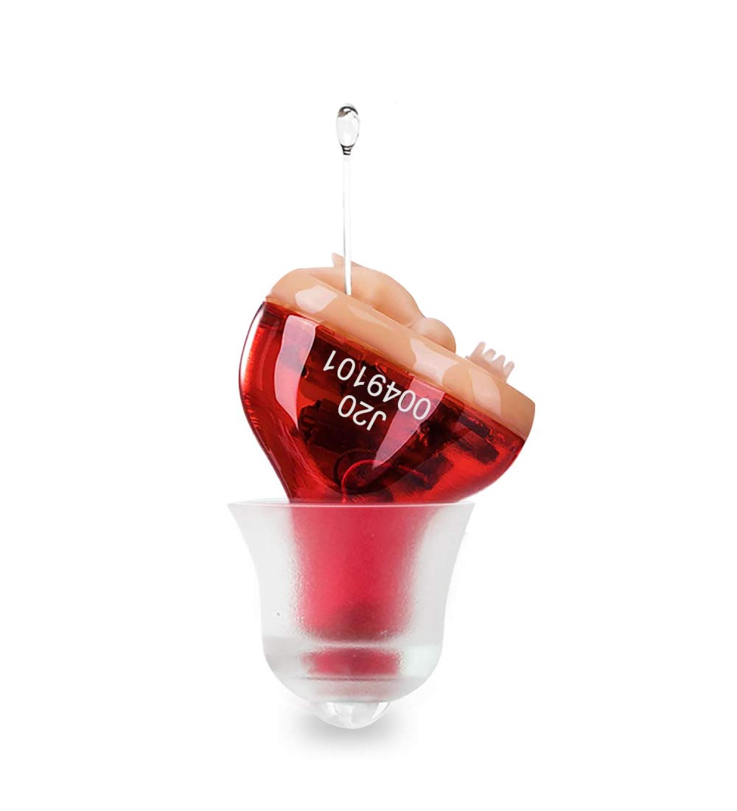 IncenSonic Mini Sound Amplifier - Ear Sound Enhancer for Noise Reduction & Enhanced Speech - Feedback Cancellation - Suitable for Adults (Red, Right) - Buy Online on GoSupps.com