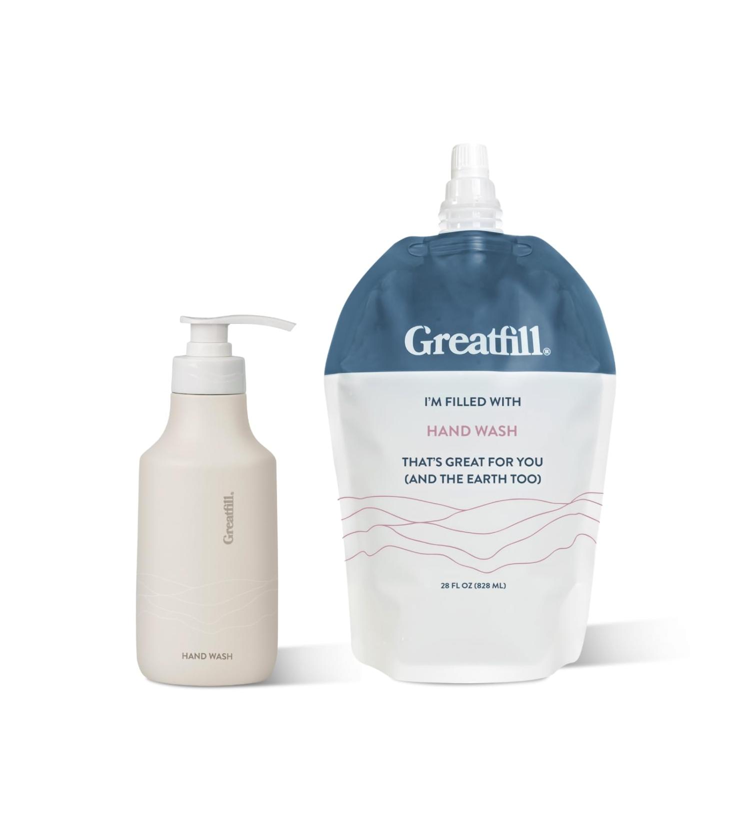 Hand Soap Starter Kit - Eco-Friendly Stainless Steel Bottle & Refill (Citrus & Fir) | All-Natural Essential Oils | International Shipping Available - Buy Online on GoSupps.com