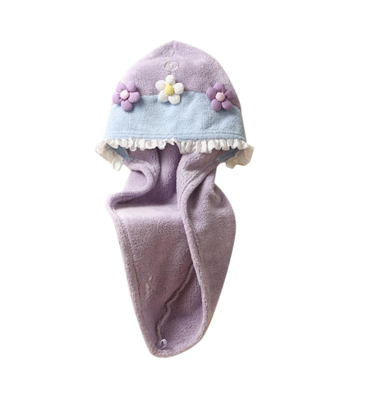 Beavorty Dry Hair Cap Hair Drying Cap Shower Caps Washcloth Turban Bathing Cap Hair Drying Hat Cute Rapid Hair Drying Hat Rapid Drying Hat The Flowers Towel Bath Skirt Scarf Coral Fleece As Shown 65.00X25.00X0.50CM - Buy Online on GoSupps.com