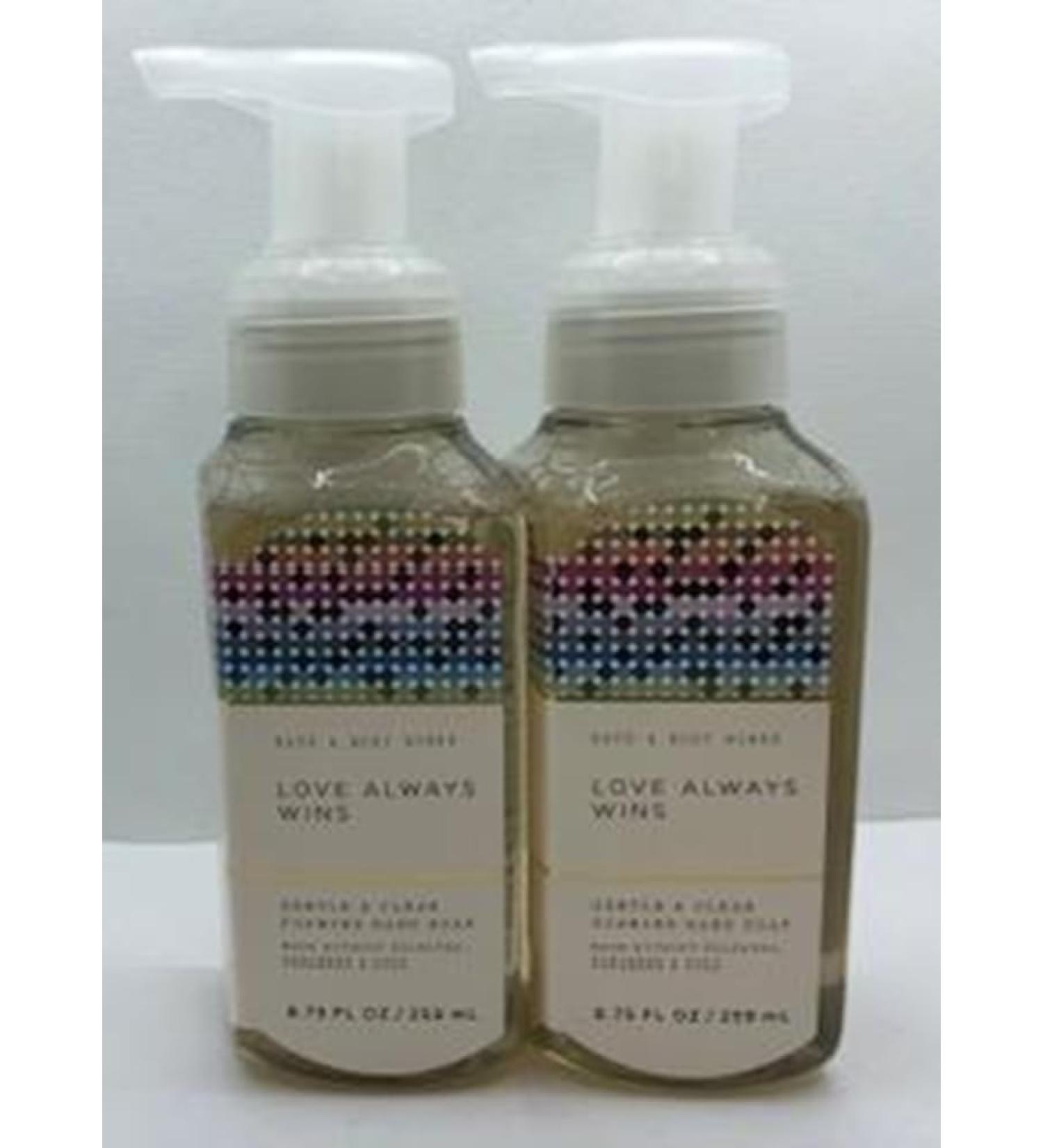Set of 2 Love Always Wins Gentle Foaming Hand Soap 8.75 Ounce