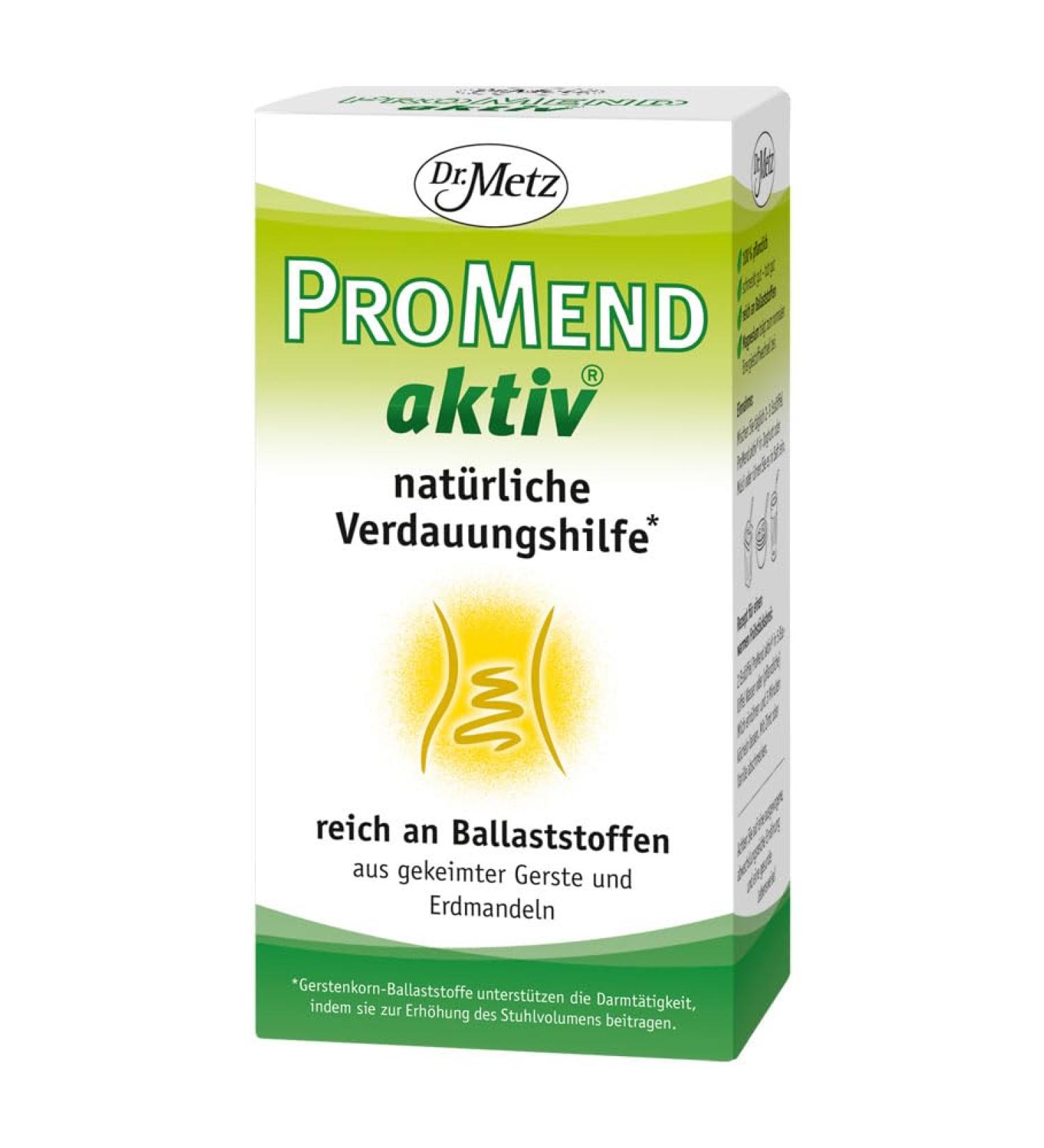 Dr. Metz ProMend aktiv The natural digestive aid (300 g) Supports intestinal activity* 100% plant-based For cereals yogurt fruit or as a hot porridge for breakfast
