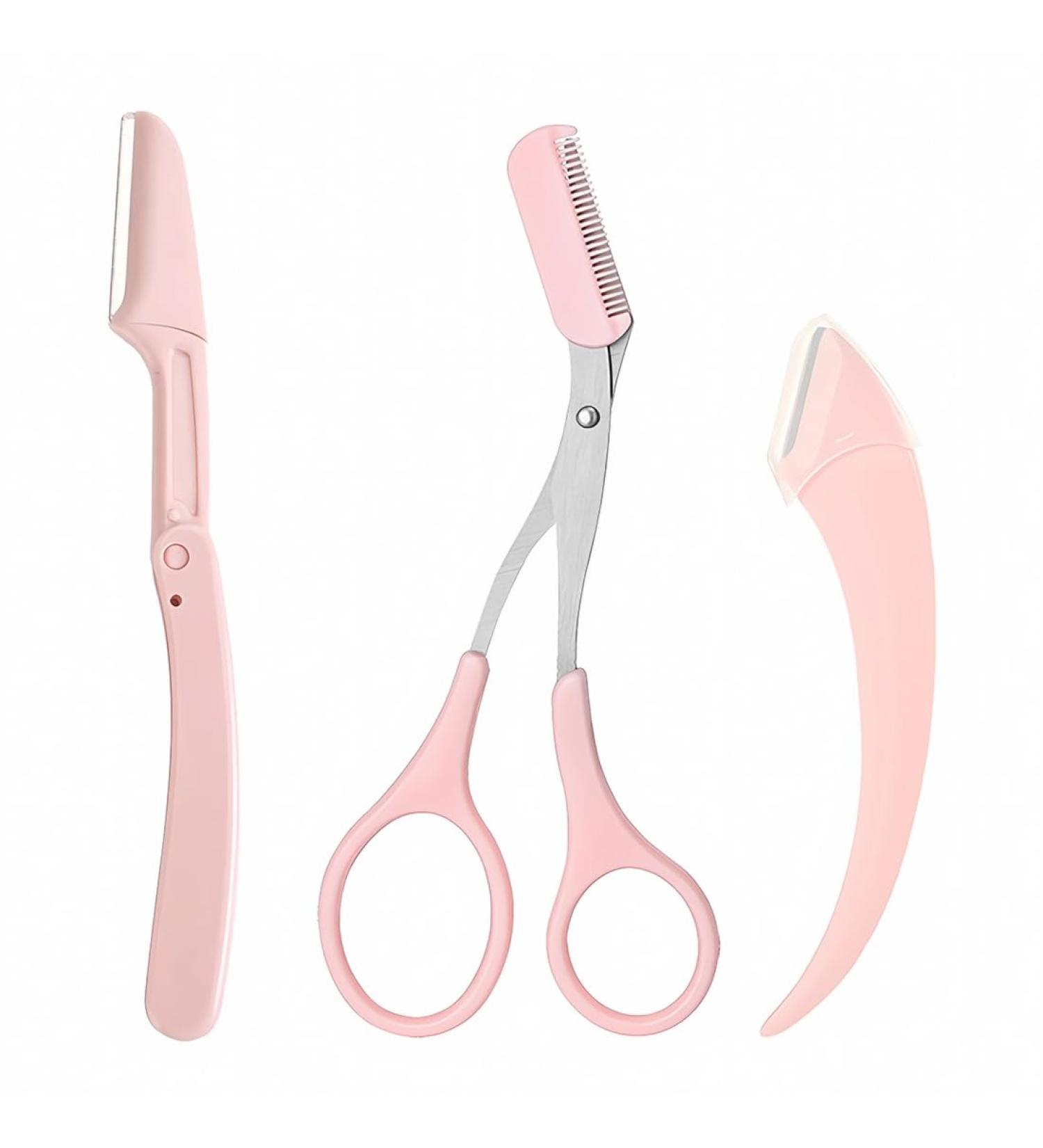 Buy Professional Eyebrow Trim Tools - SSRDFU 3 PCs Set with Precision Scissors & Mini Comb for Men & Women - Buy Online on GoSupps.com