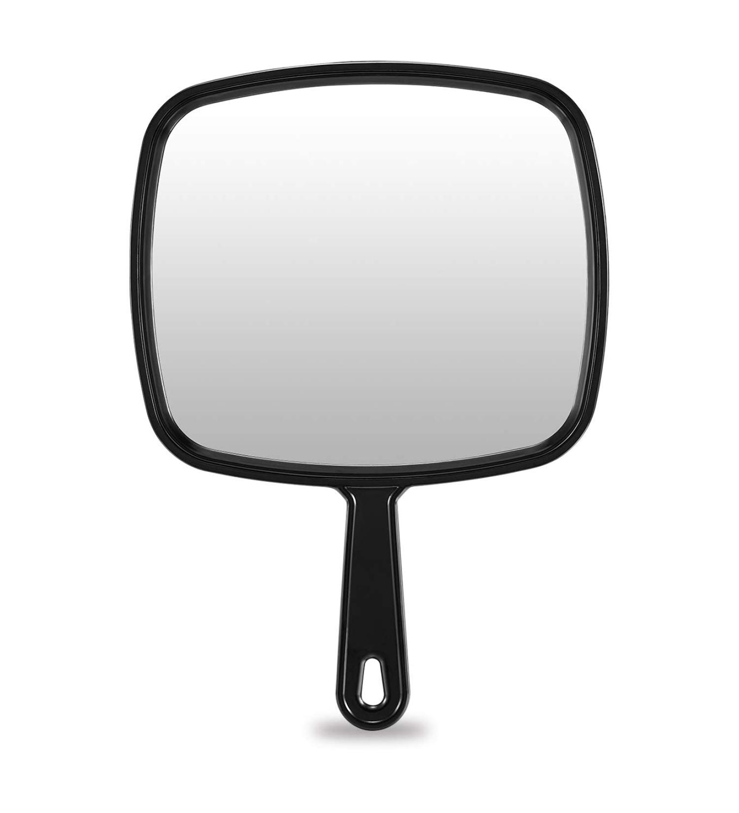Nicole Fantini Professional Salon Large Handheld Mirror - Wide Angle Barber Hairdressing Makeup Mirror in Black - Buy Online on GoSupps.com