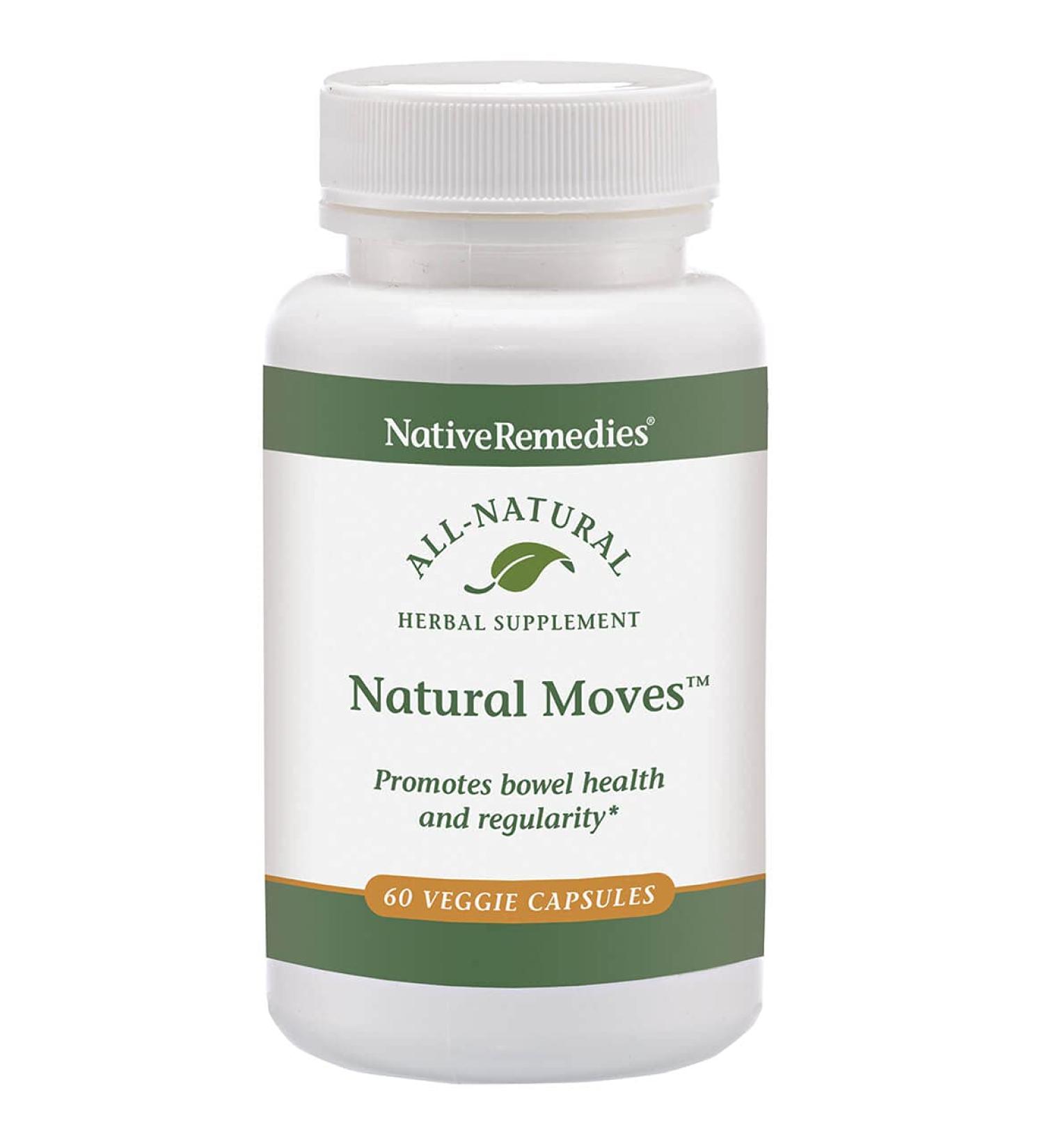 Native Remedies Natural Moves - Herbal Supplement for Bowel Health & Regularity - 60 Veggie Caps - Buy Online on GoSupps.com