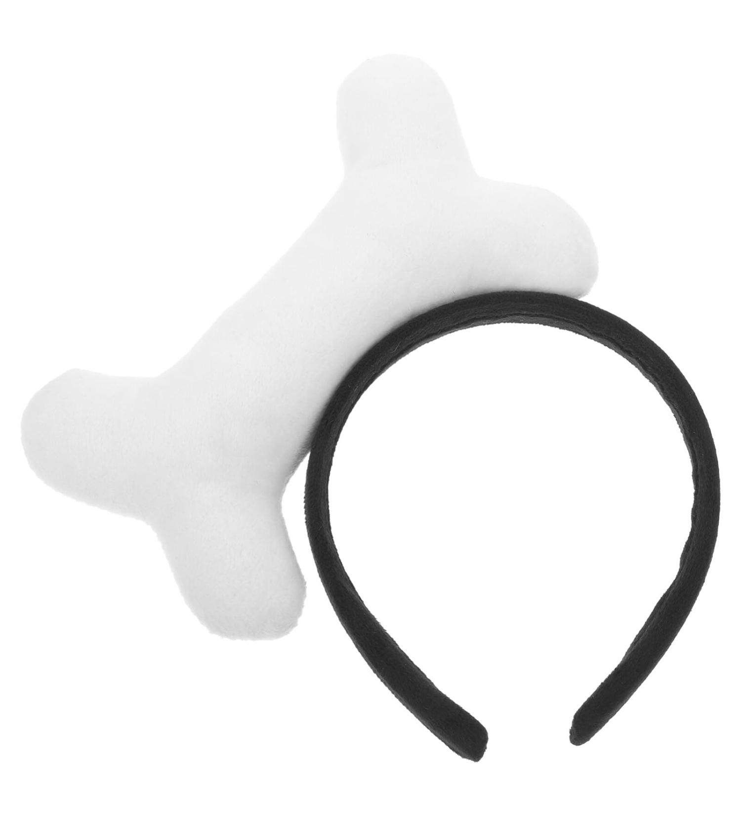 Luxshiny Bone Headband Plush Dog Bone Shape Hairband Halloween Dog Bone Hair Hoop Headwear Hair Accessories for Women Girls Halloween Christmas Party Costume - Buy Online on GoSupps.com