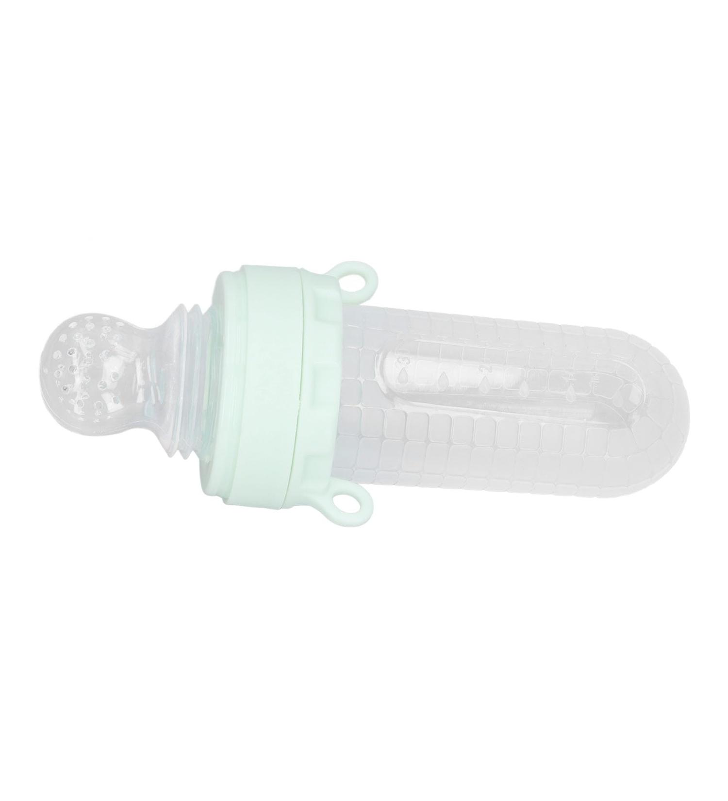 Buy Baby Food Dispenser Pacifier - Leak-Proof Silicone Fruit Feeder with Dust Cover (Mint Green) - International Shipping Available - Buy Online on GoSupps.com