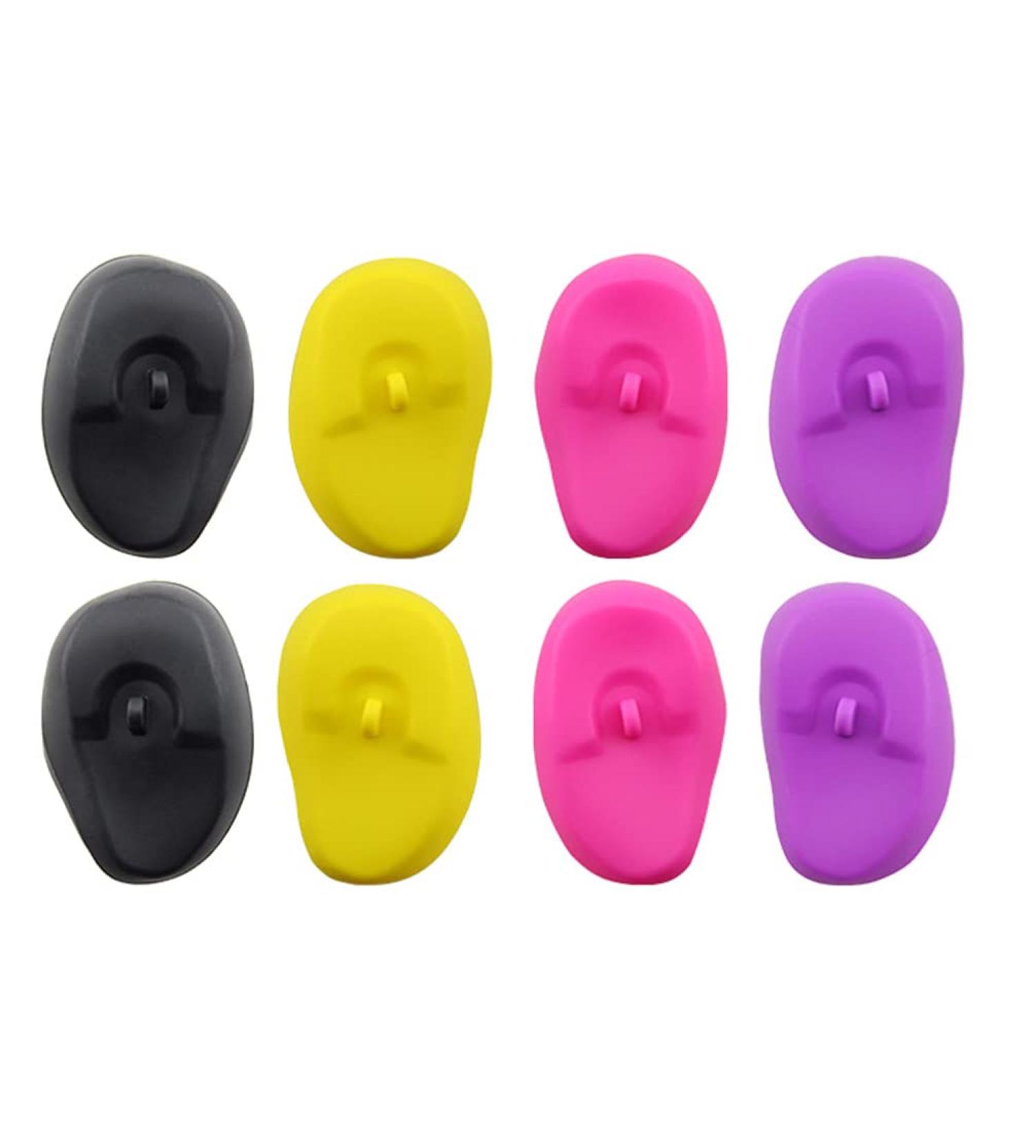 Silicone Ear Protectors for Hair Dye - 4 Pairs Hairdressing Ear Covers for Salon Shower & Bath - Buy Online on GoSupps.com