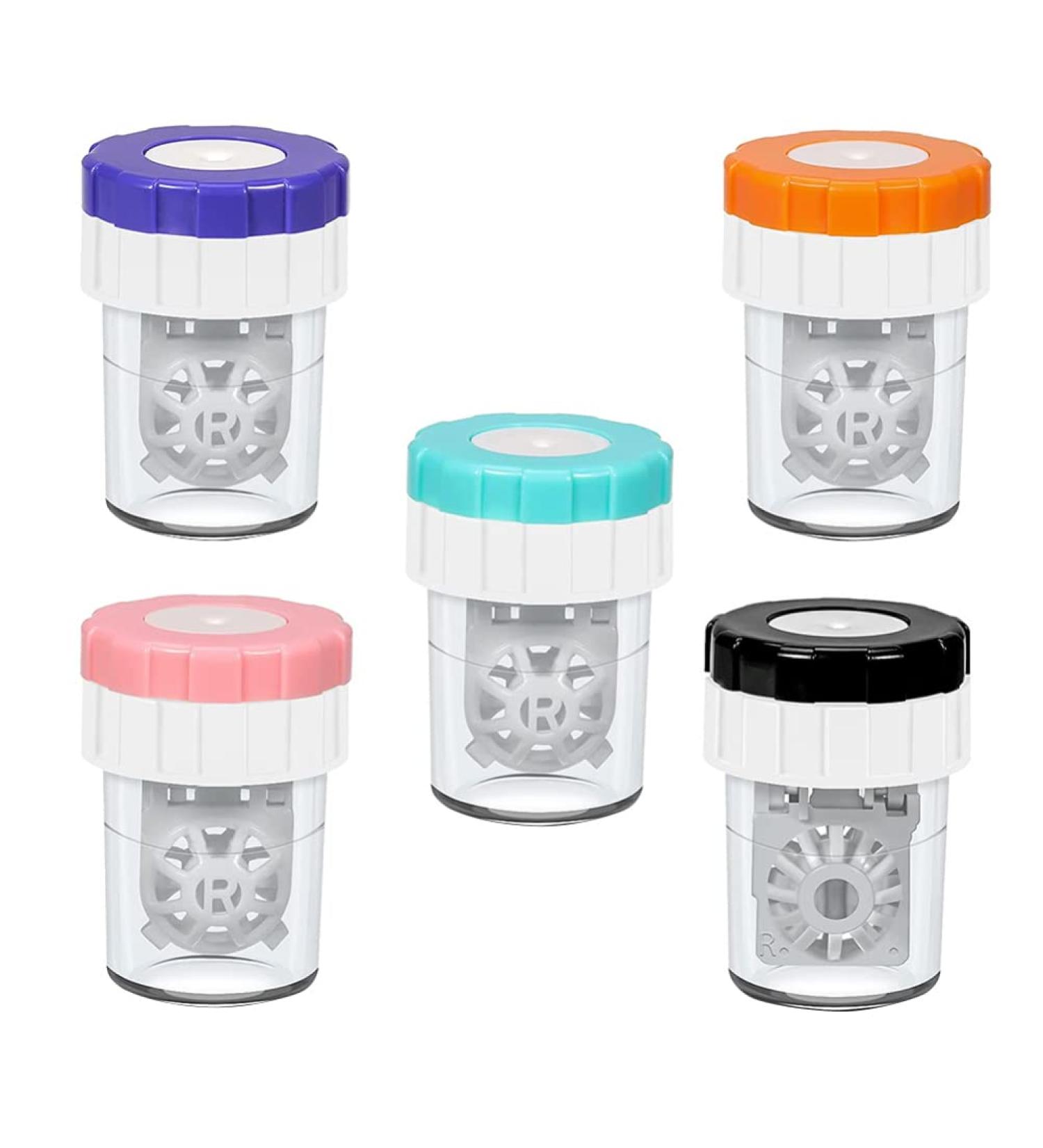 Heallily Portable Contact Lens Cleaner | Travel-Friendly Cleaning Kit for Soft & Hard Lenses | 5-Piece Soaking Container Set - Buy Online on GoSupps.com