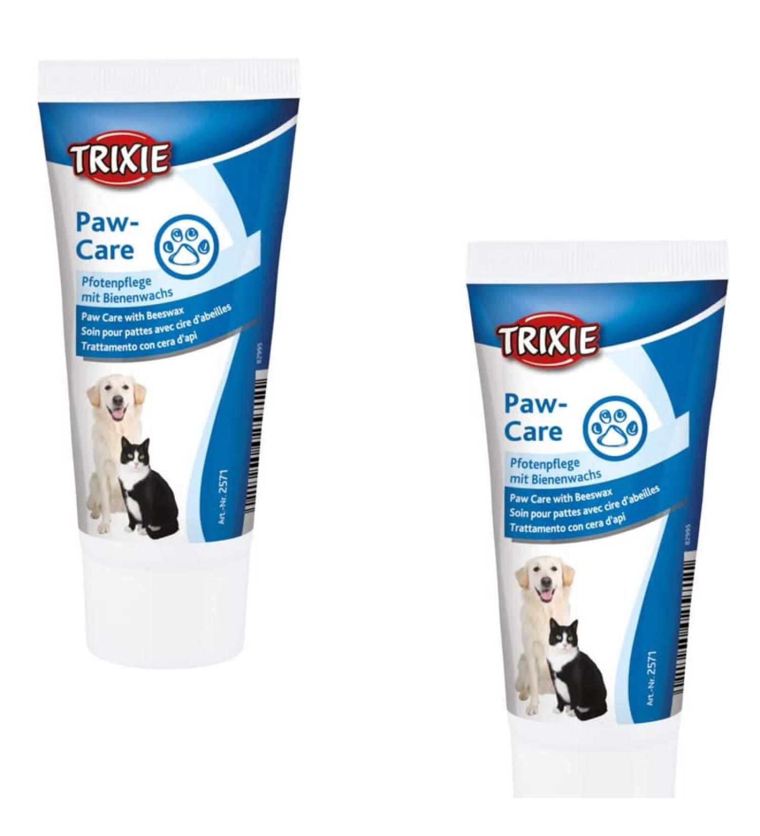 Trixie Paw-Care Cream for Dogs & Cats | 2 x 50ml | Nourishing Beeswax Formula for Cracked Paws | International Shipping Available - Buy Online on GoSupps.com