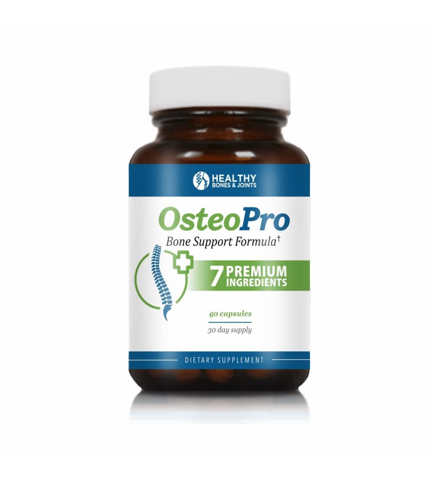 Bone Support Supplement with Algas Calcareas, Vitamin D3, K2 | 60 Capsules - 30 Servings - Buy Online on GoSupps.com