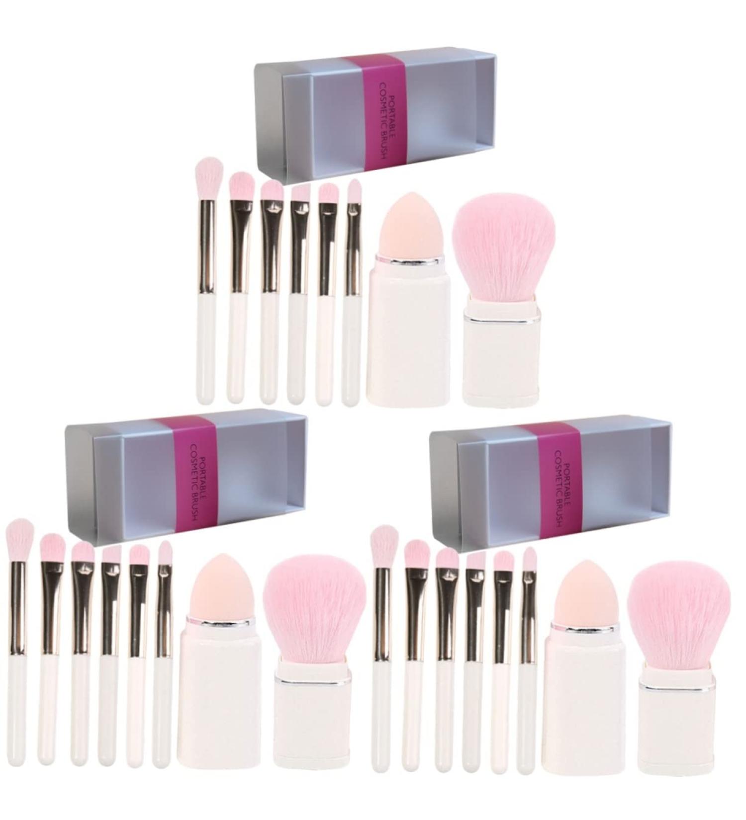 POPETPOP 3 Sets Makeup Brush Set Makeup Concealer Makeup Brush for Girls Women Makeup Supplies Face Sponges Supple Makeup Brush Travel Artificial Fiber Cosmetic Mini White - Buy Online on GoSupps.com