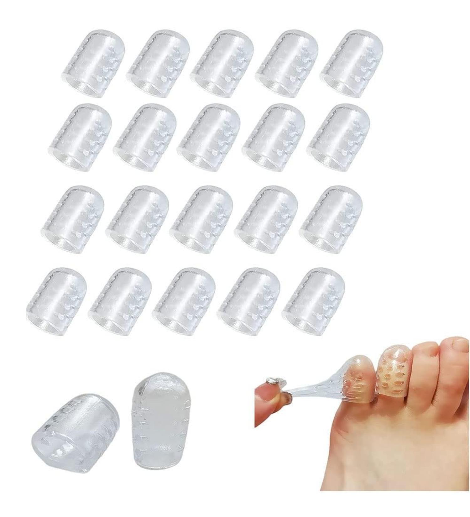 Yxrrving 20pcs Silicone Gel Toe Protectors | Small Tube Pipe Skin Protection for Pinkie & Toe | Ideal for Blisters & Corns - Fast International Shipping - Buy Online on GoSupps.com