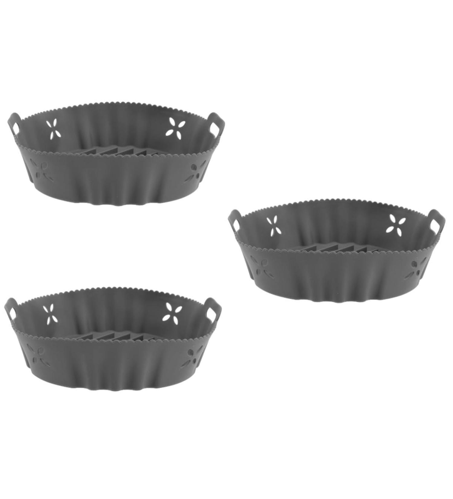 Zerodeko 3pcs Reusable Silicone Pot Air Fryers para Air Fryer Air Fryer Fryer Oven Pan Airfryer Greyx3pcs 20x6.5cmx3pcs - Buy Online on GoSupps.com