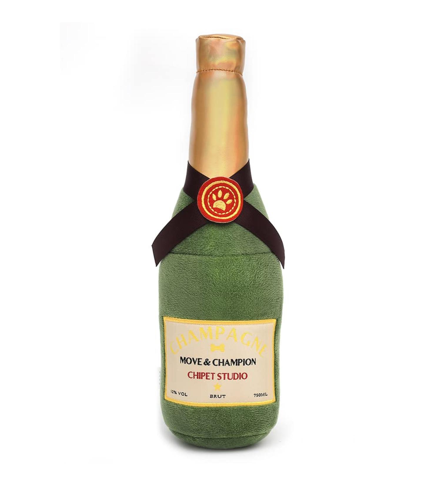 Chipet Studio Champagne Shape Dog Squeaky Chew Toy - Interactive Toy for Small, Medium, and Large Dogs - Perfect Birthday Gift and Festival Reward - Buy Online on GoSupps.com