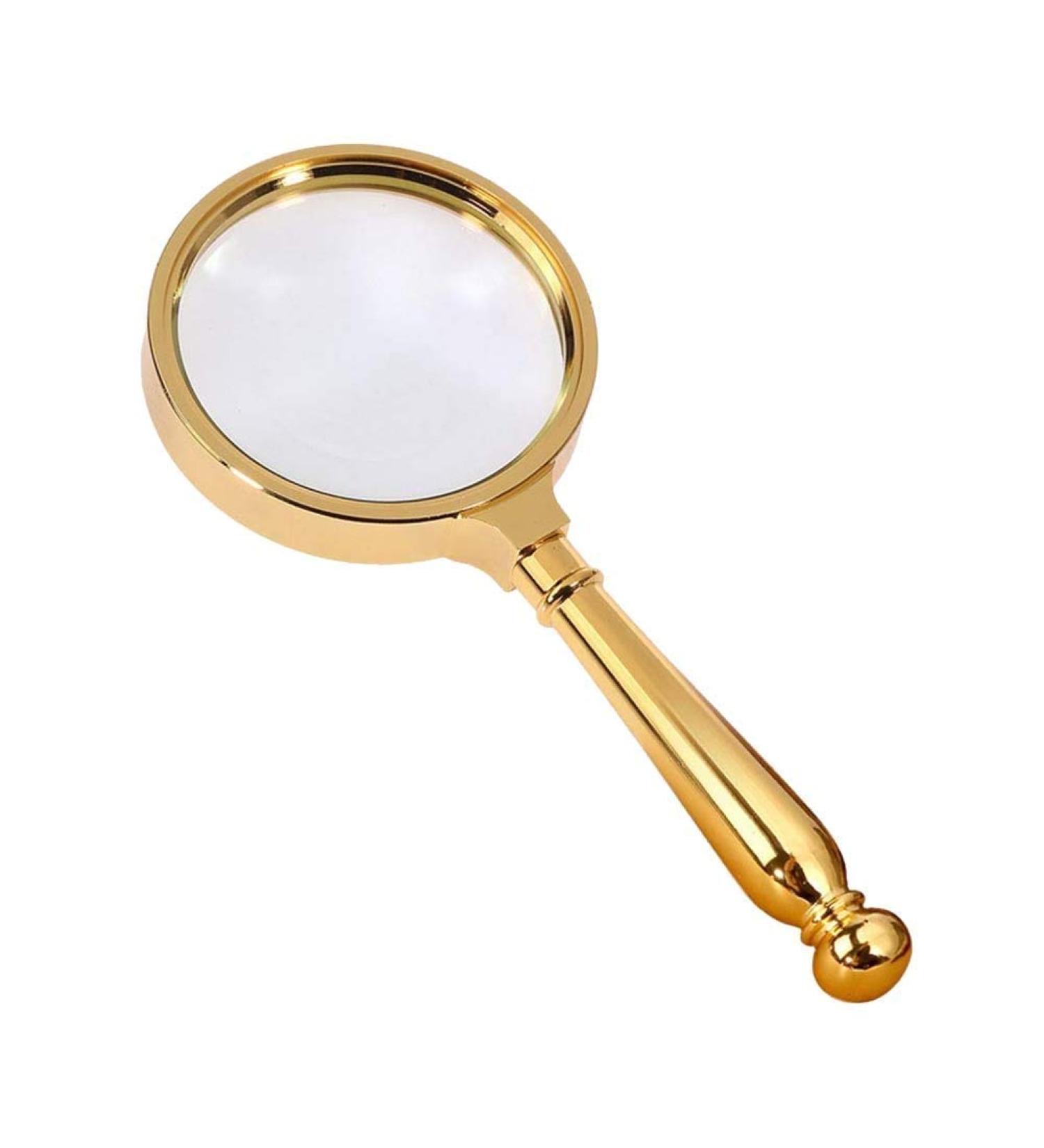 Magnifiers Vintage Gold Loupe Handheld Magnifying Glass Gift Magnifier Gold 8X Enlarged Mirror Microscope Optical Lenses Protect Vision Without Hurting Eyes Lofty Ambition - Buy Online on GoSupps.com