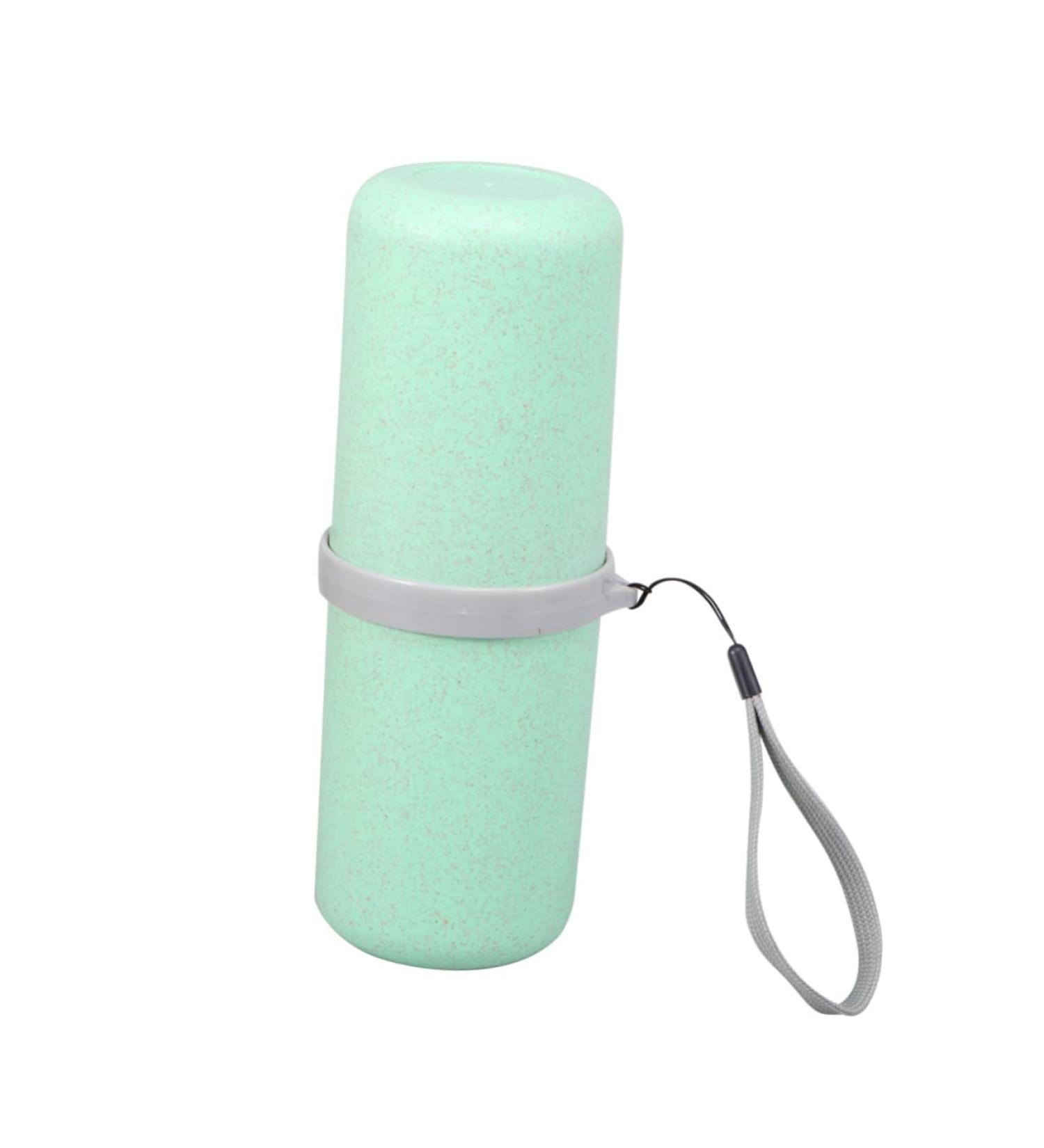 FRCOLOR Green Toothbrush Holder & Toothpaste Storage Cup Medium Travel Tumbler Organizer - Buy Online on GoSupps.com