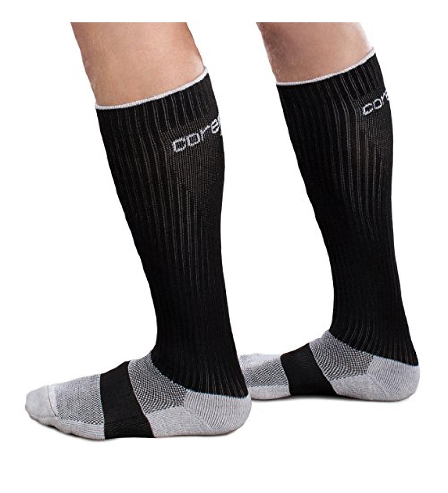 CoreSport X-Large Black Compression Socks - 20-30mmHg Moderate Support - Buy Online on GoSupps.com