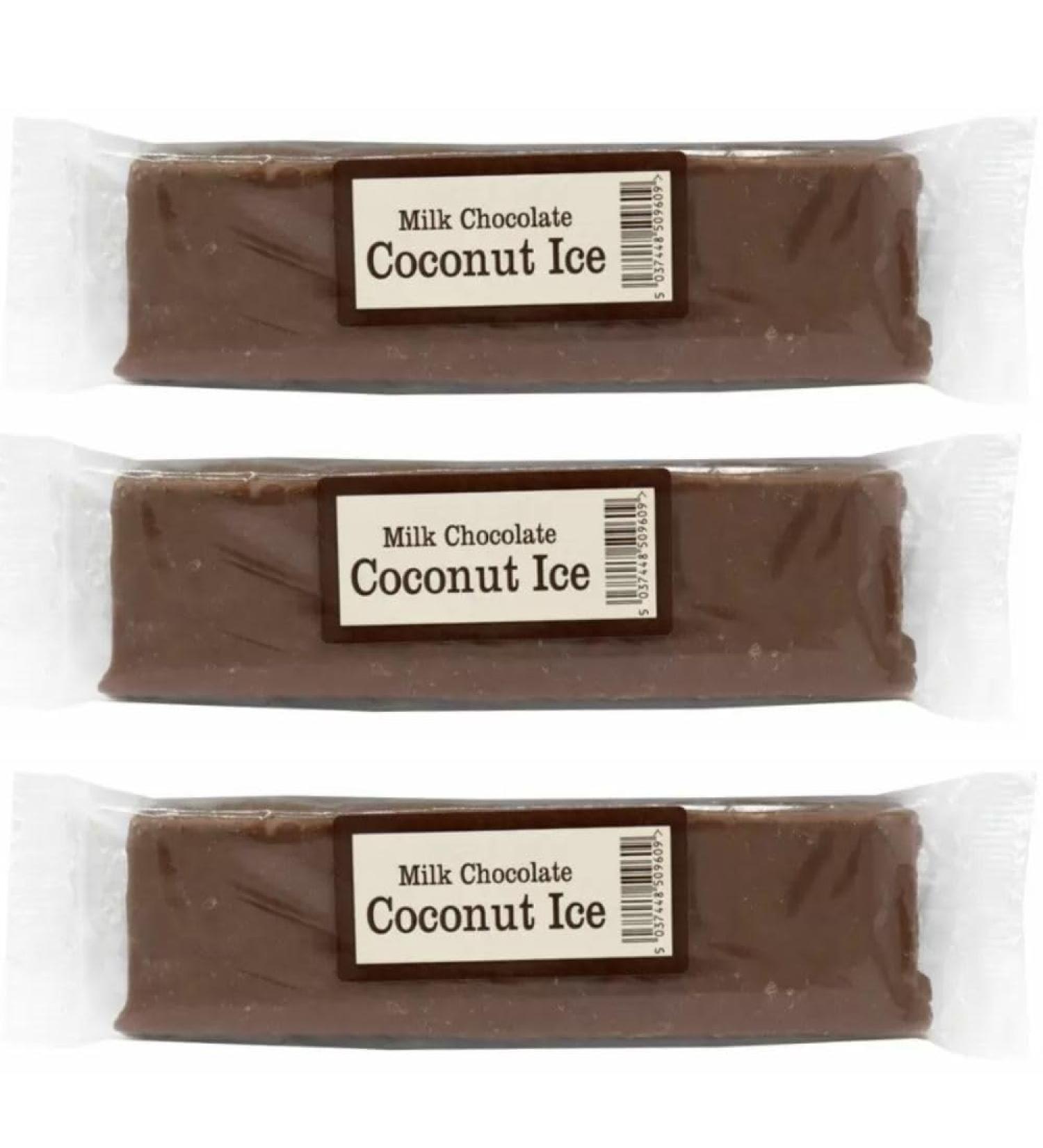 Heavenly Trio: Milk Chocolate Covered Coconut Ice - 130g (Three-Pack)