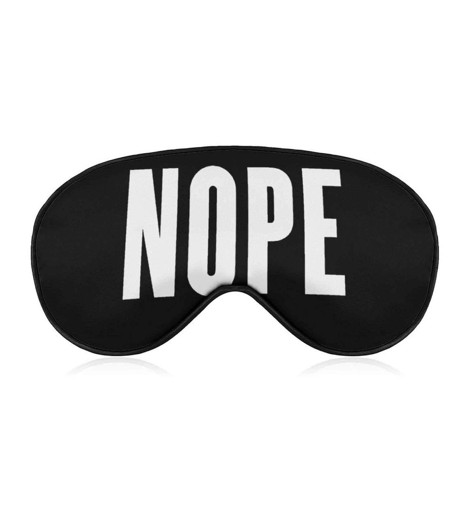 Buy Nope Logo Soft Eye Mask - Adjustable Light Blocking Sleep Mask for Men & Women | Perfect for Travel & Naps - International Shipping Available - Buy Online on GoSupps.com