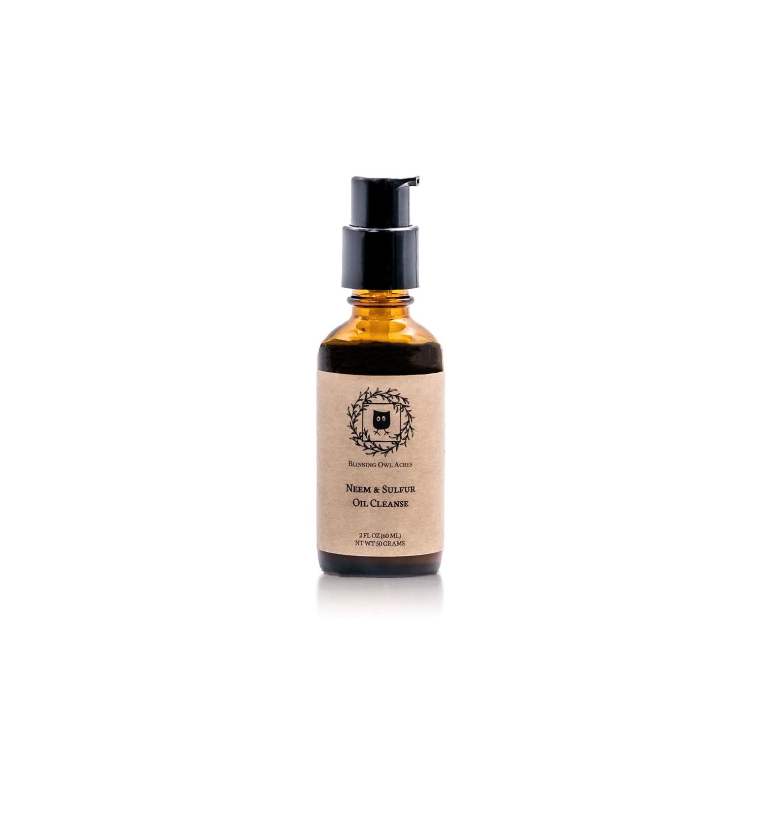 Neem & Sulfur Oil Cleanse - Natural Acne & Rosacea Skin Cleanser | Shop Internationally - Buy Online on GoSupps.com