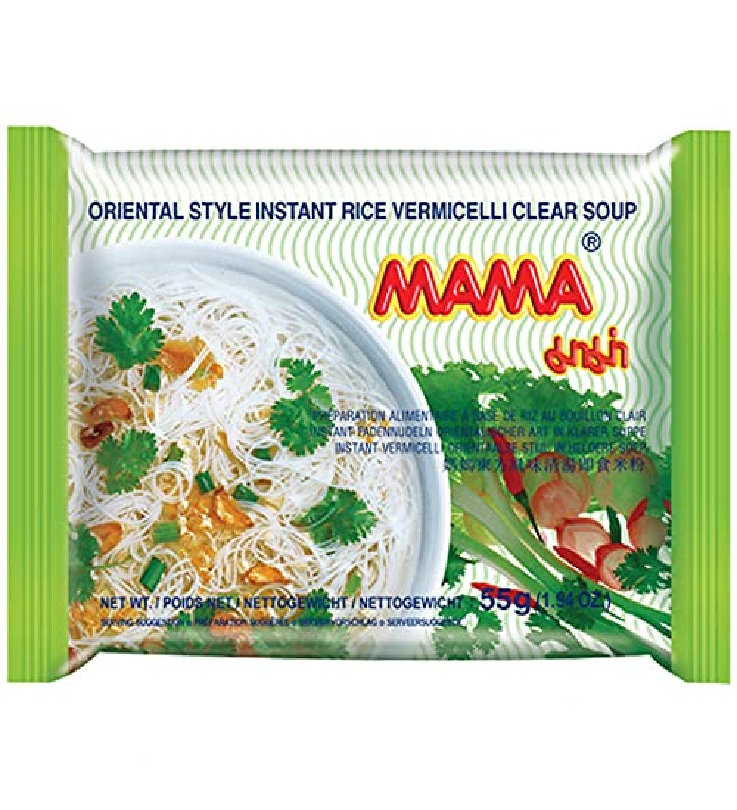 MAMA Instant Rice Vermicelli Clear Noodle 30x55g - Buy Online on GoSupps.com