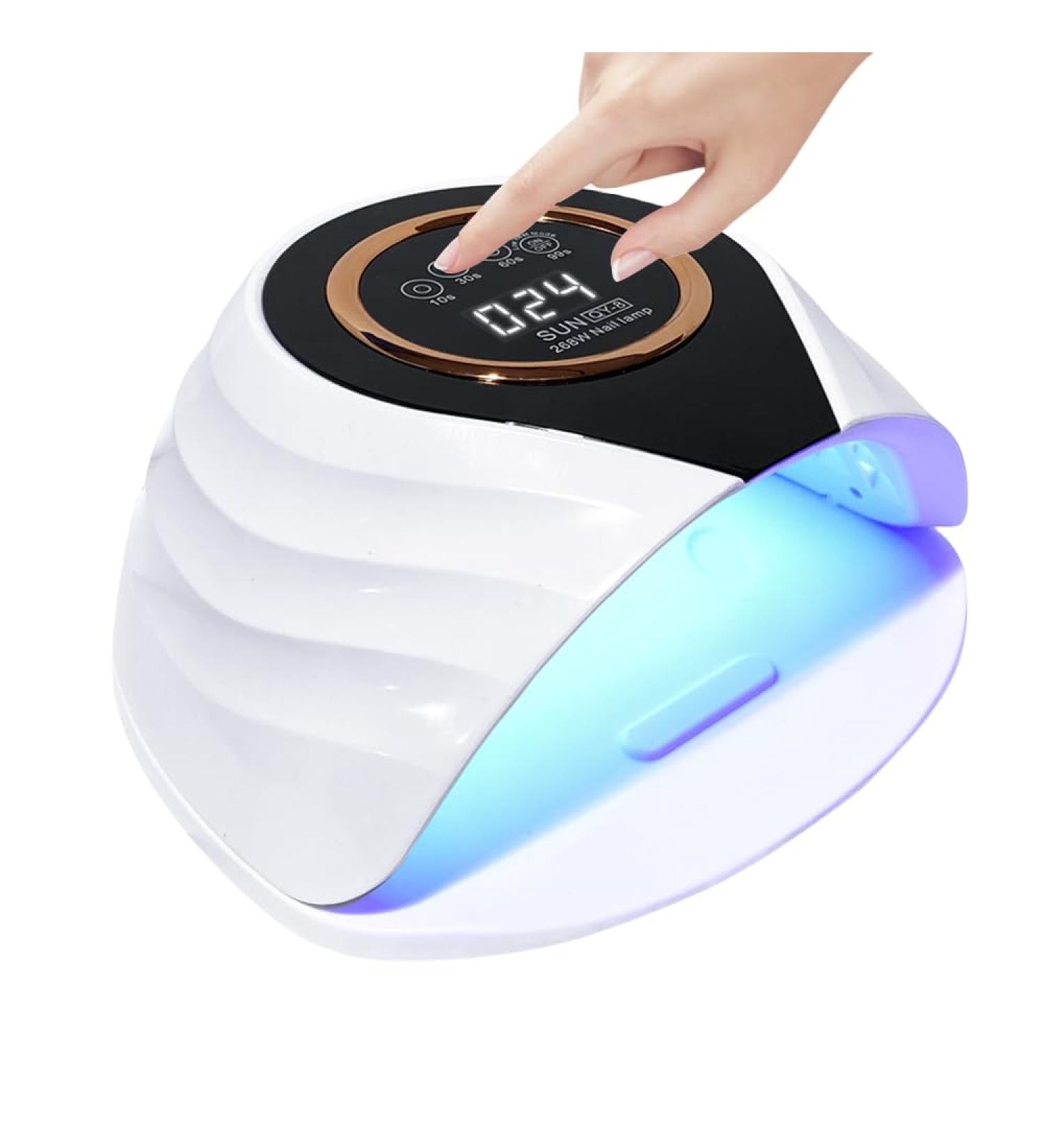 UV LED Nail Lamp 268W Fast Dryer Nail Curing Light with 66 LEDs Auto Sensor Portable Handle Nail Dryer 5 Timer Setting Larger Space - Buy Online on GoSupps.com