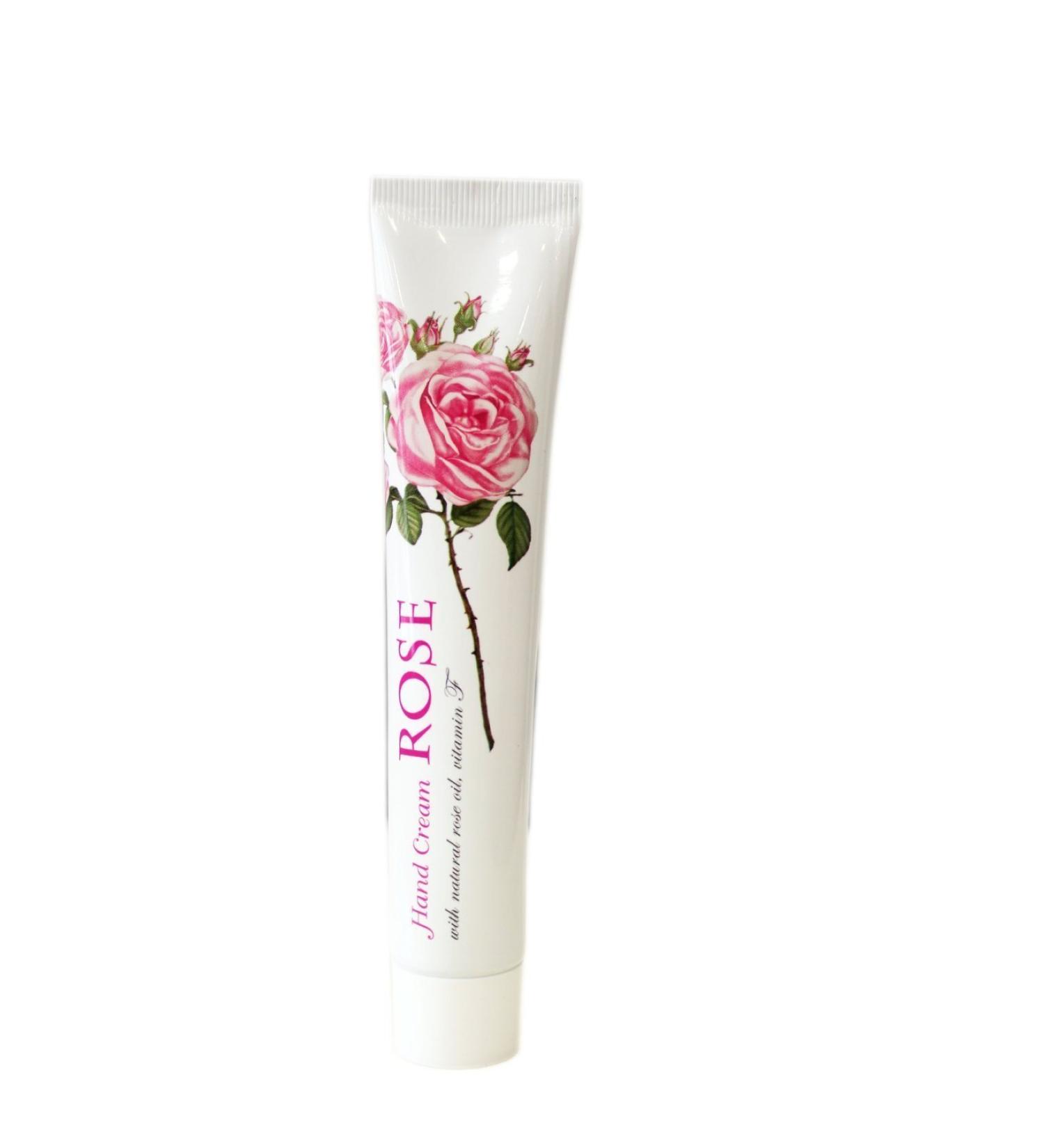 Buy Natural Hand Cream with Rose Water & Oil | Moisturizing 50ml - Silicone Oil & Vitamin F - Buy Online on GoSupps.com
