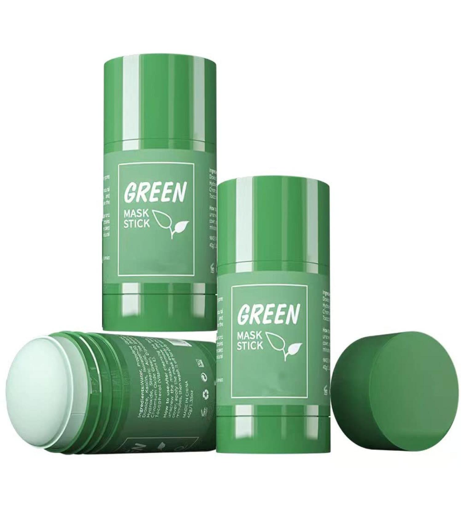  VRBFF Green Tea Cleansing Mask Stick 3 Pack Deep Cleansing Poreless Face Mask Blackhead Removal Facial Cleansing Moisturizing Facial Pore Cleanser - Buy Online on GoSupps.com