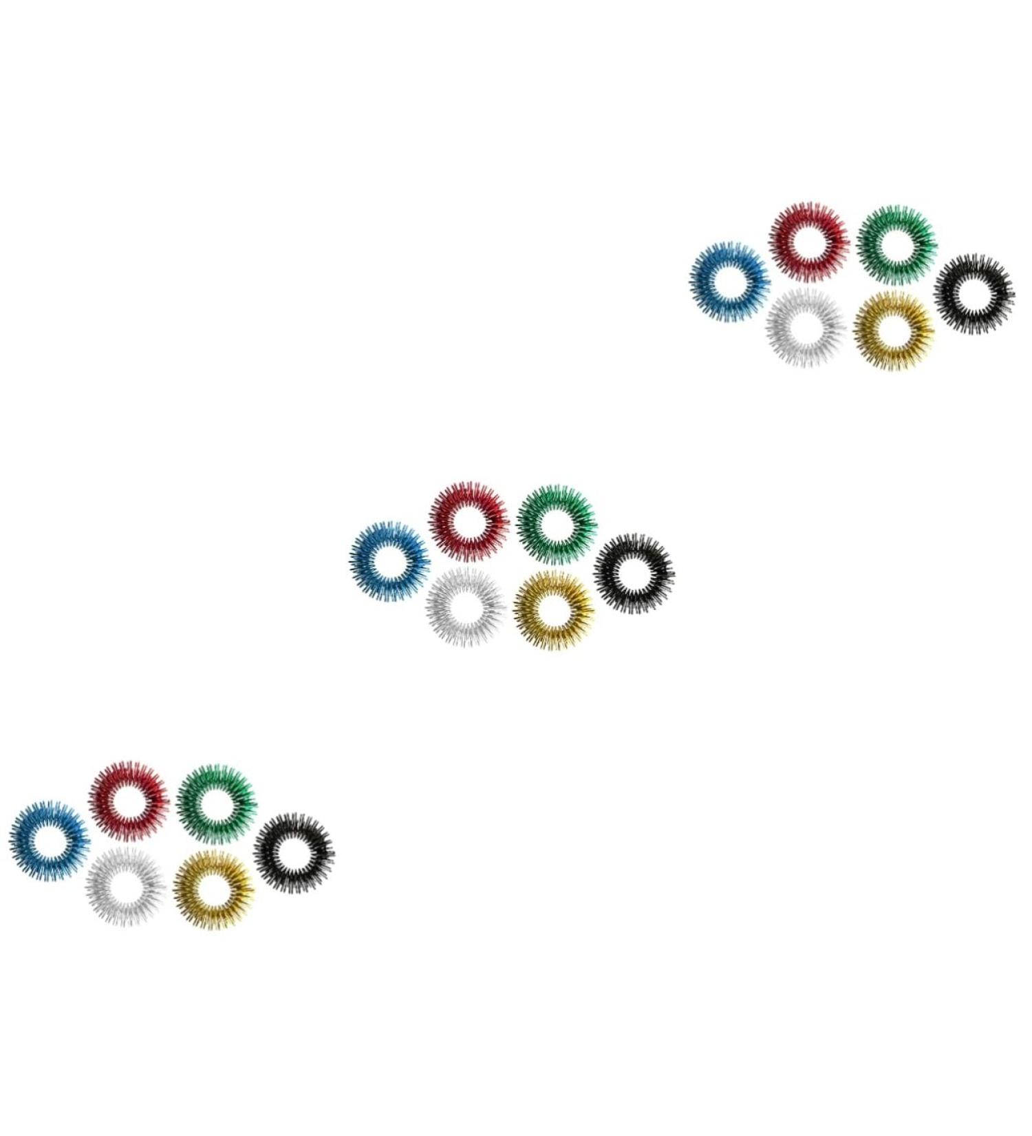 Gleavi 18 Stk Acupressure Finger Rings for Kids | Stress Relief Toys & Hand-Folding Massage Devices for Children - Buy Online on GoSupps.com
