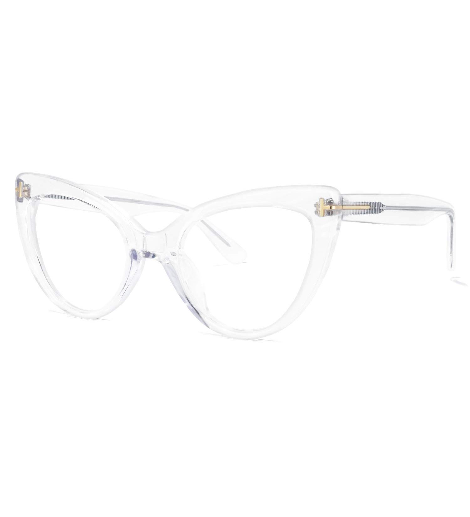 Stylish Cat Eye Blue Light Blocking Reading Glasses for Women - Voogueme Veromca Crystal 1.75x Eyeglasses - Buy Online on GoSupps.com