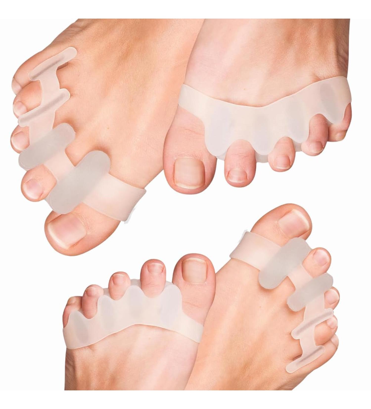 Toe Seperator 4 Pcs for Overlapping Toes | Bunion Corrector Toe Seperator Toe Spacers Toe Separators Toe Separators for Overlapping Toes Gel Toe Separators - Buy Online on GoSupps.com