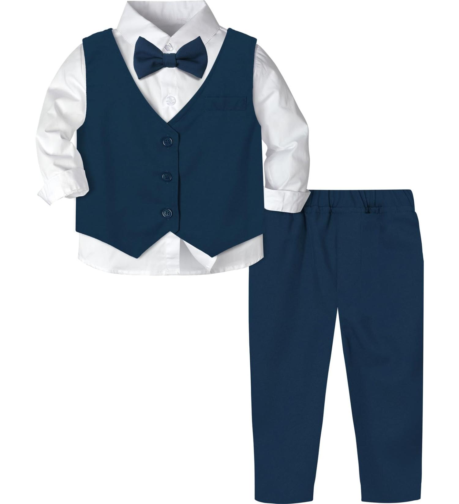 Mint Green Baby Boys Gentleman Suit Set | Navy Blue | 12-18 Months - Buy Online on GoSupps.com