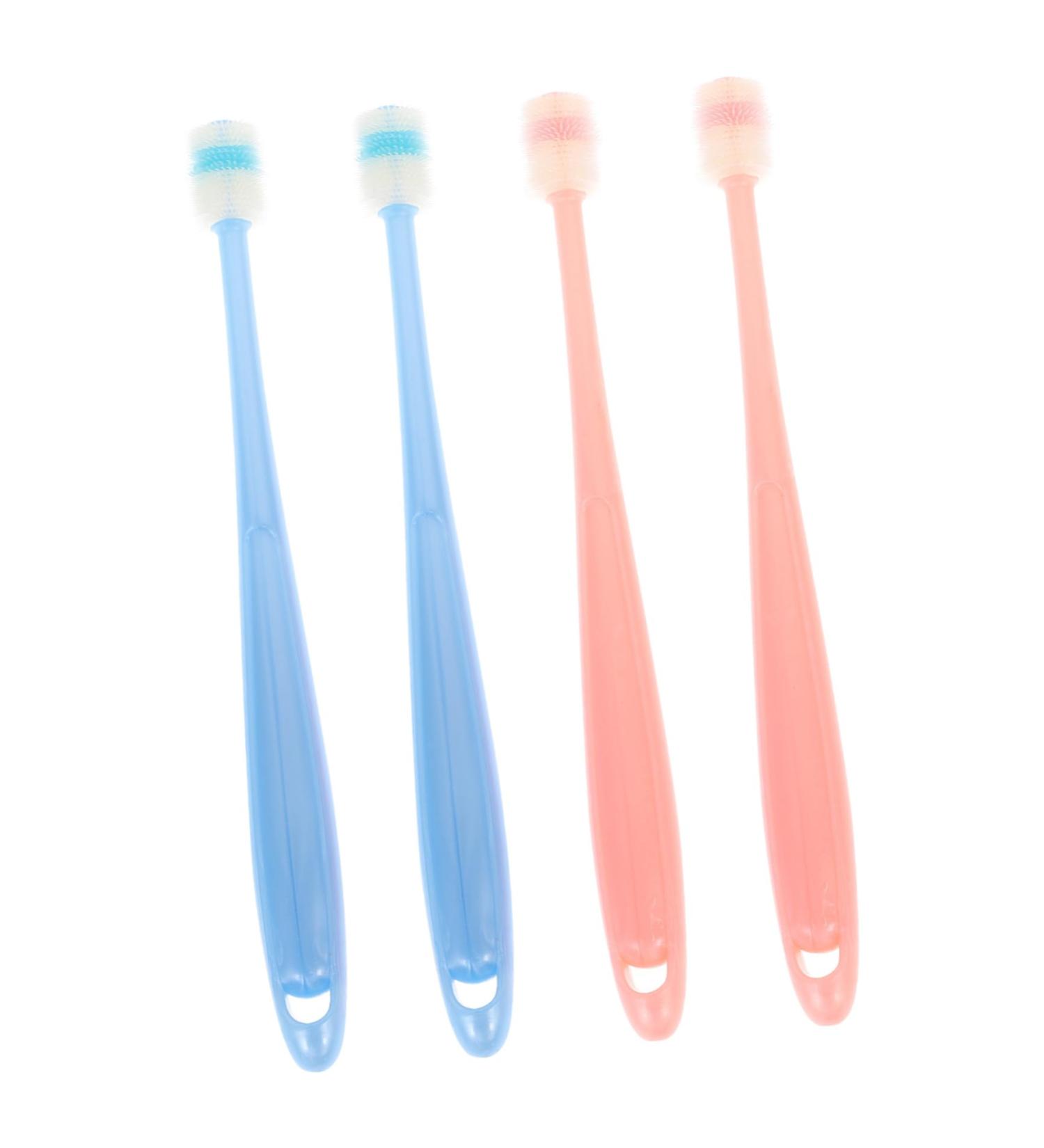 Minkissy 4-Piece Soft Toothbrush Set for Children & Babies | Brightening Manual Care Tool for Baby Teeth Cleaning - Buy Online on GoSupps.com
