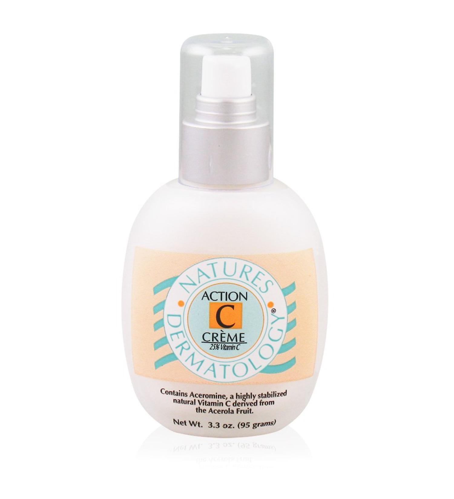 Jolie Action C Creme with Acerola Extract -Vitamin C -Brightening -Stimulates Collagen - Diminishes Lines -Oil-Free - 3.3 oz Vanilla Citrus