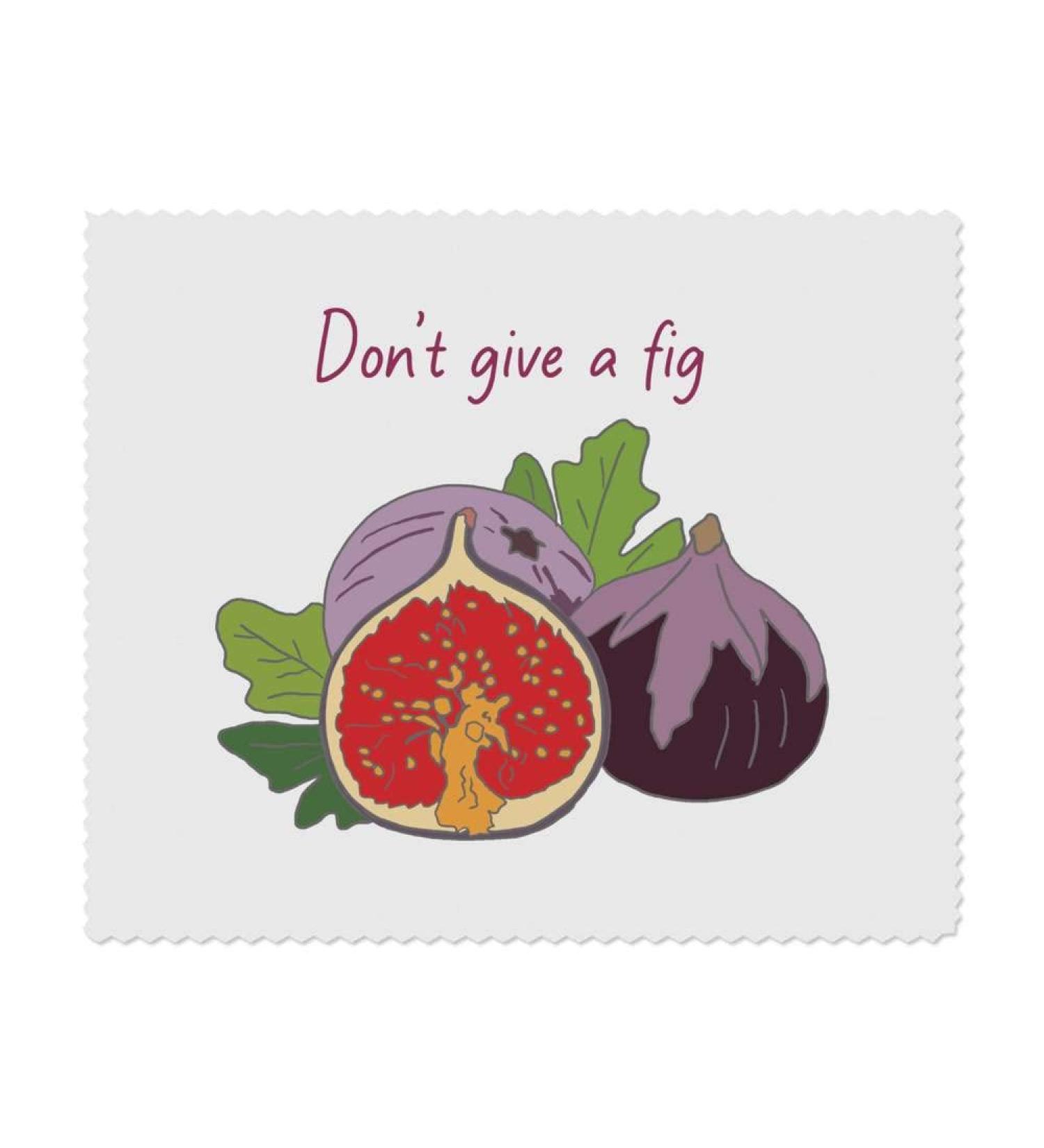 Azeeda Don't Give a Fig Microfiber Lens & Eyeglass Cleaning Cloths - 2 Pack | International Shipping Available - Buy Online on GoSupps.com