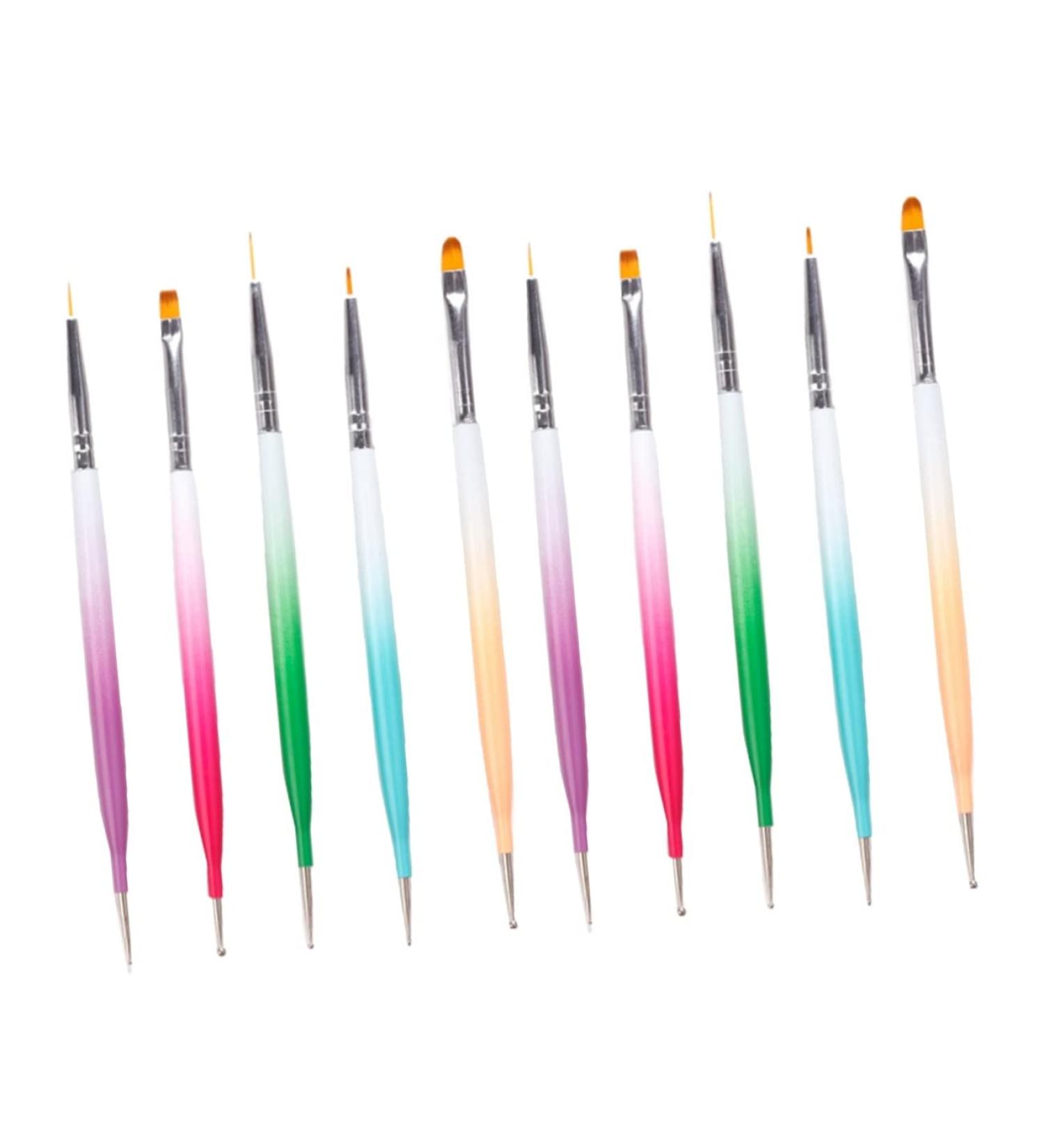 DOITOOL 2 Sets Nail Pen Nail Tools Nail Brush Pens Double Ended Nail Brushes Polymer Clay Cane Manicure Pen Nail Dotting Pens Nail Art Pens Nail Art Brush Pen Crystal Abs Painting Pen - Buy Online on GoSupps.com