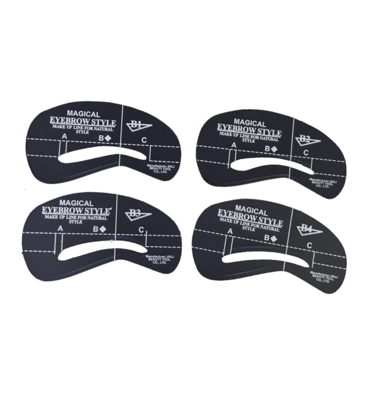 Beavorty 24pcs 6 Sets Tool Eyebrow Grooming Stencil Eyebrows Shape Eyebrow Templates Mold Cosmetic Auxiliary - Buy Online on GoSupps.com