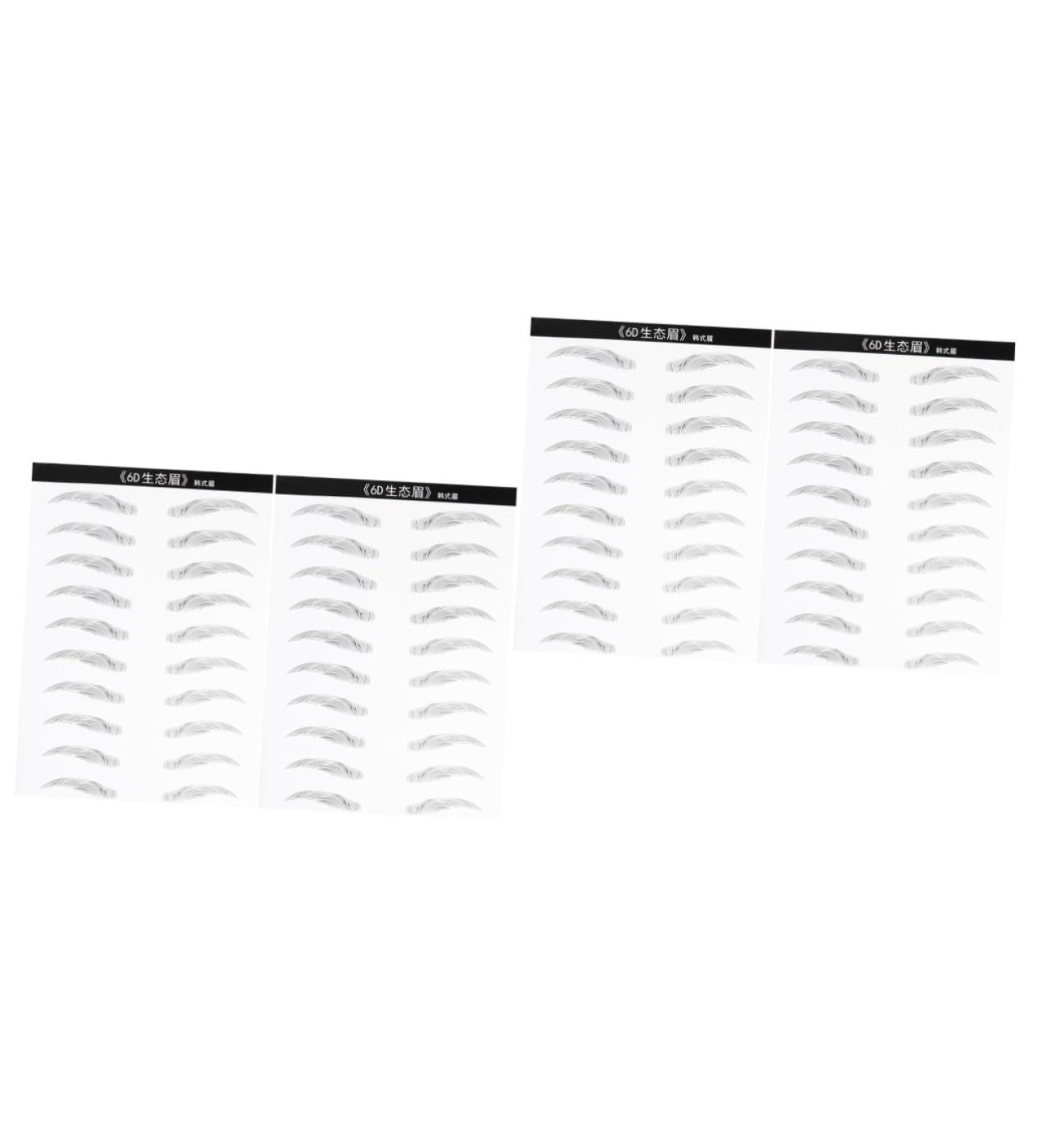 POPETPOP 4 Sheets Pairs Stickers Waterproof Realistic Waterproof Imitation Eyebrows Transfer Stickers Hair 3d - Buy Online on GoSupps.com