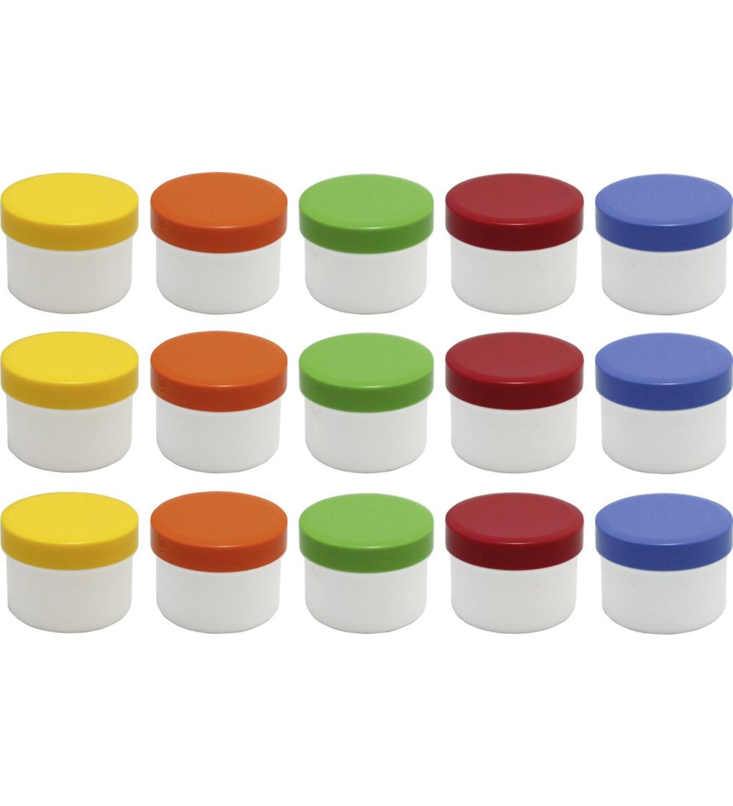 15 Ointment Jars 35ml with Colored Lids - Premium Cream & Ointment Containers Made in Germany | International Shipping - Buy Online on GoSupps.com