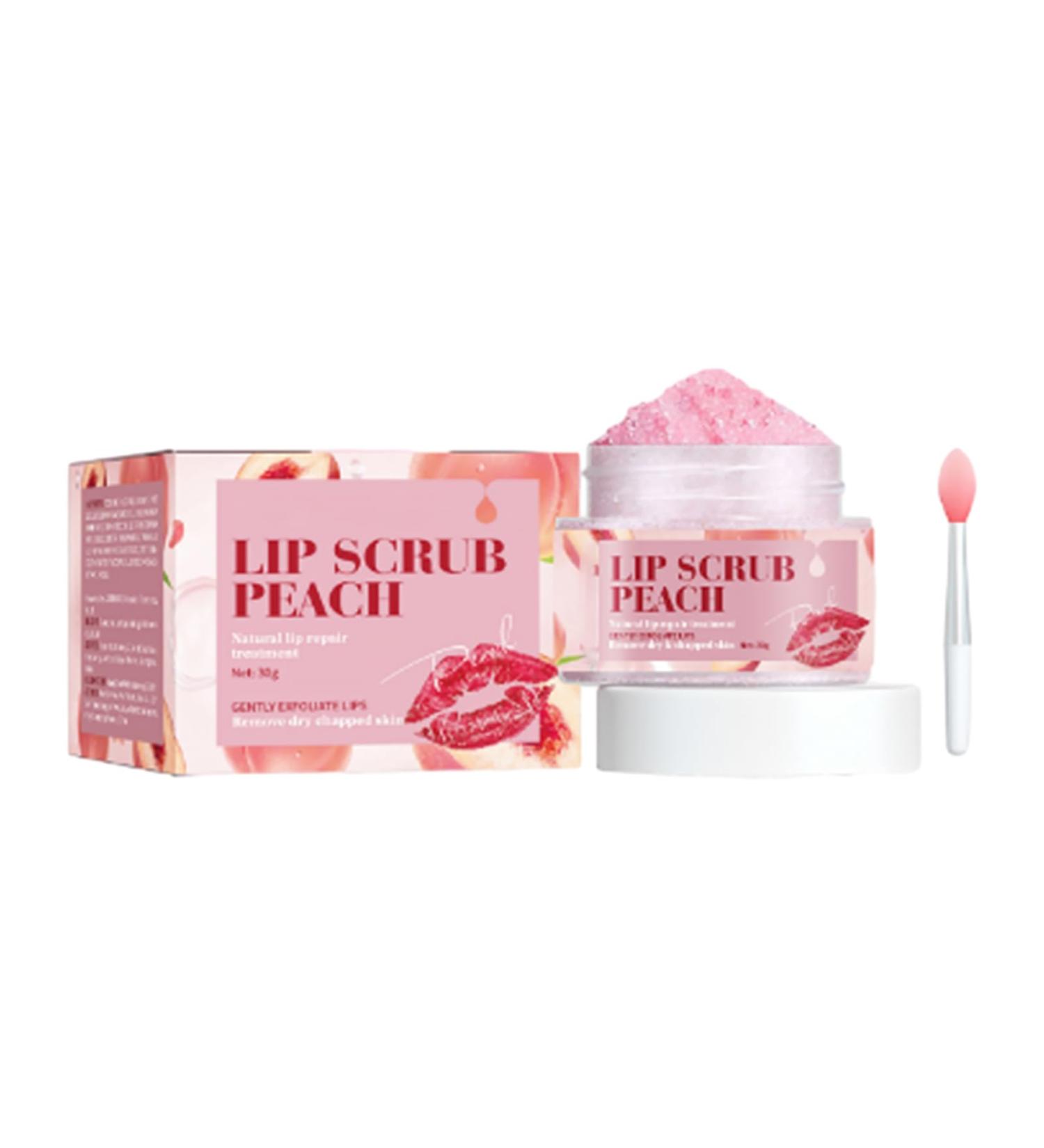 Moisturizing Lip Scrub Lip Care Scrub Peach Lip Balm Sleeping Masque | Smoothing 30ml Lip Care Product Repairs Lip Wrinkles Dry Cracked Peeling Lip - Buy Online on GoSupps.com