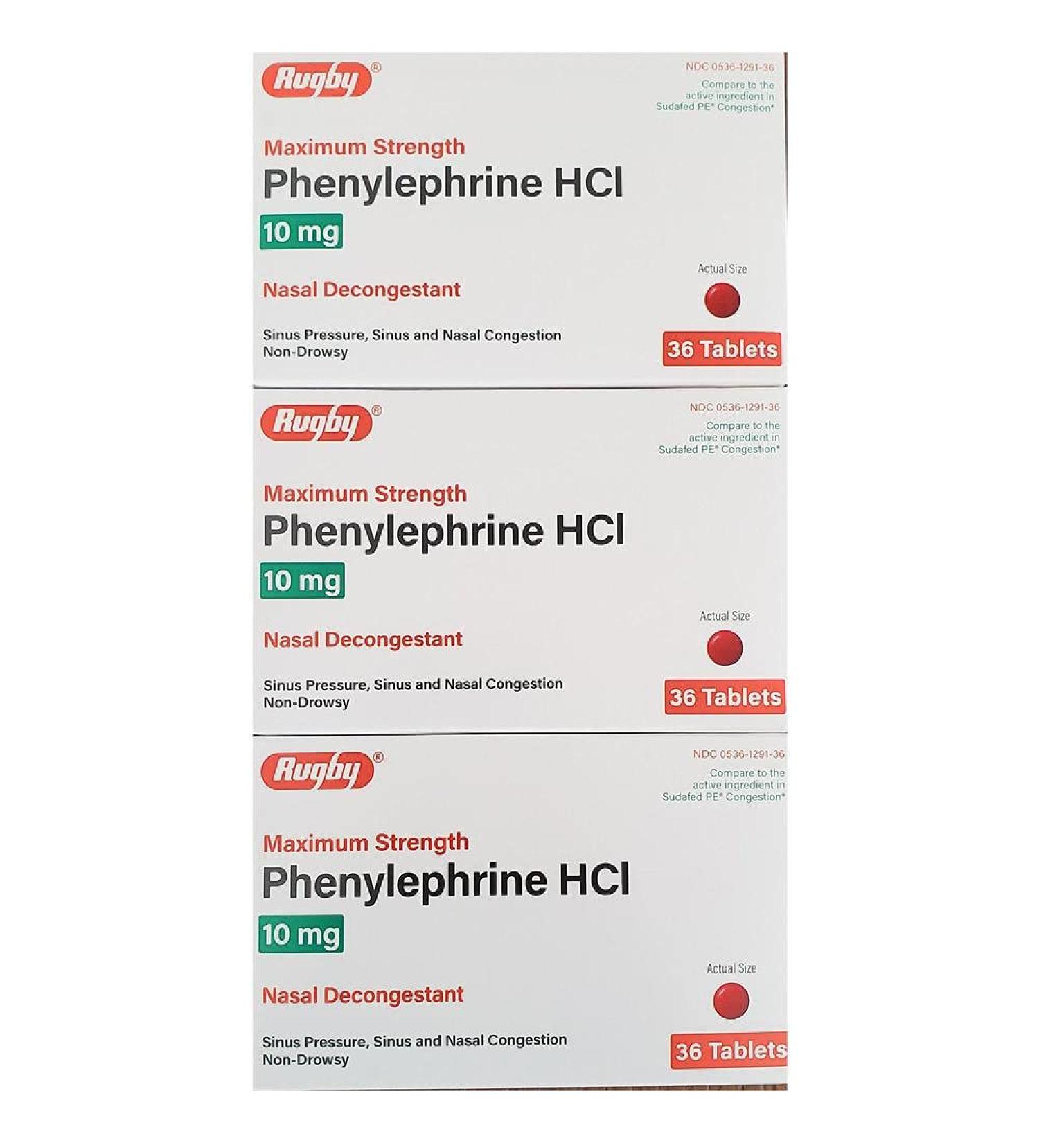 Sudogest PE Generic for Sudafed PE Nasal Decongestant Phenylephrine HCl 10mg Tablets 108-count 3 Pack of 36-count by Major Pharmaceuticals