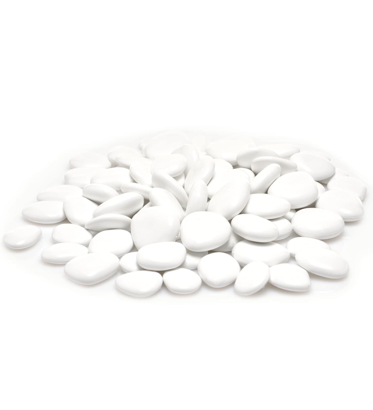 Kalapanta Recycled Plastic Decoration Stones for Vases & Aquariums - Eco-Friendly White Decor (S 2-5 cm 155 Pieces) - Buy Online on GoSupps.com