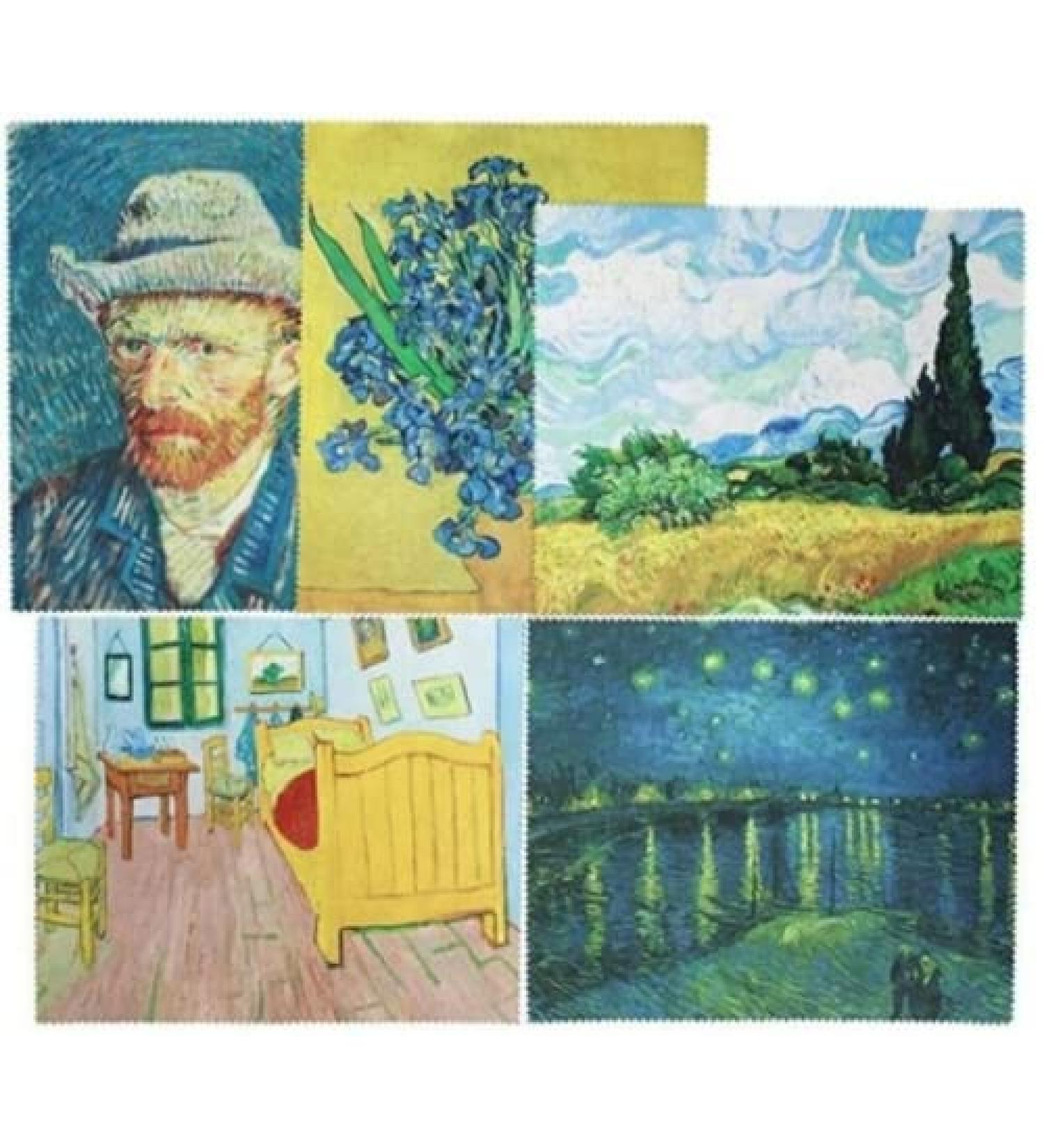 Vincent Van Gogh Art Microfiber Cleaning Cloths - Premium 5 Pack Eyeglass & Electronics Lens Cleaner (6x7 inches - Buy Online on GoSupps.com