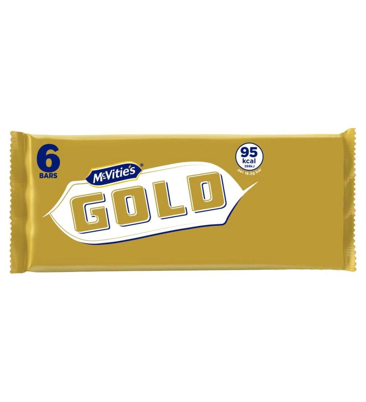 McVitie's 6 Gold Caramel Flavour Biscuit Bars 10.6g-Food