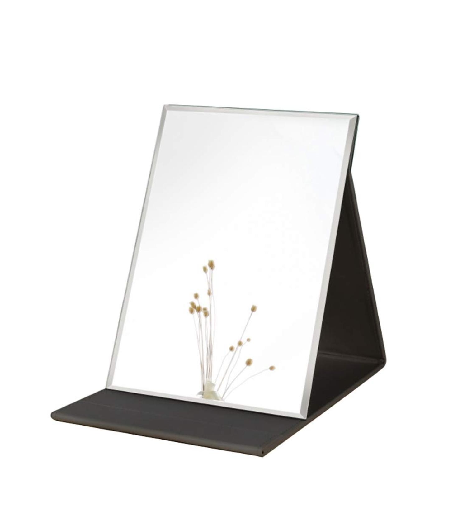 ZCOOOOOOL Portable Super HD Makeup Mirror - Large Handheld & Tabletop Foldable Mirror 10x7 inches Multi-Angle Stand Travel Friendly - Super Large Black - Buy Online on GoSupps.com