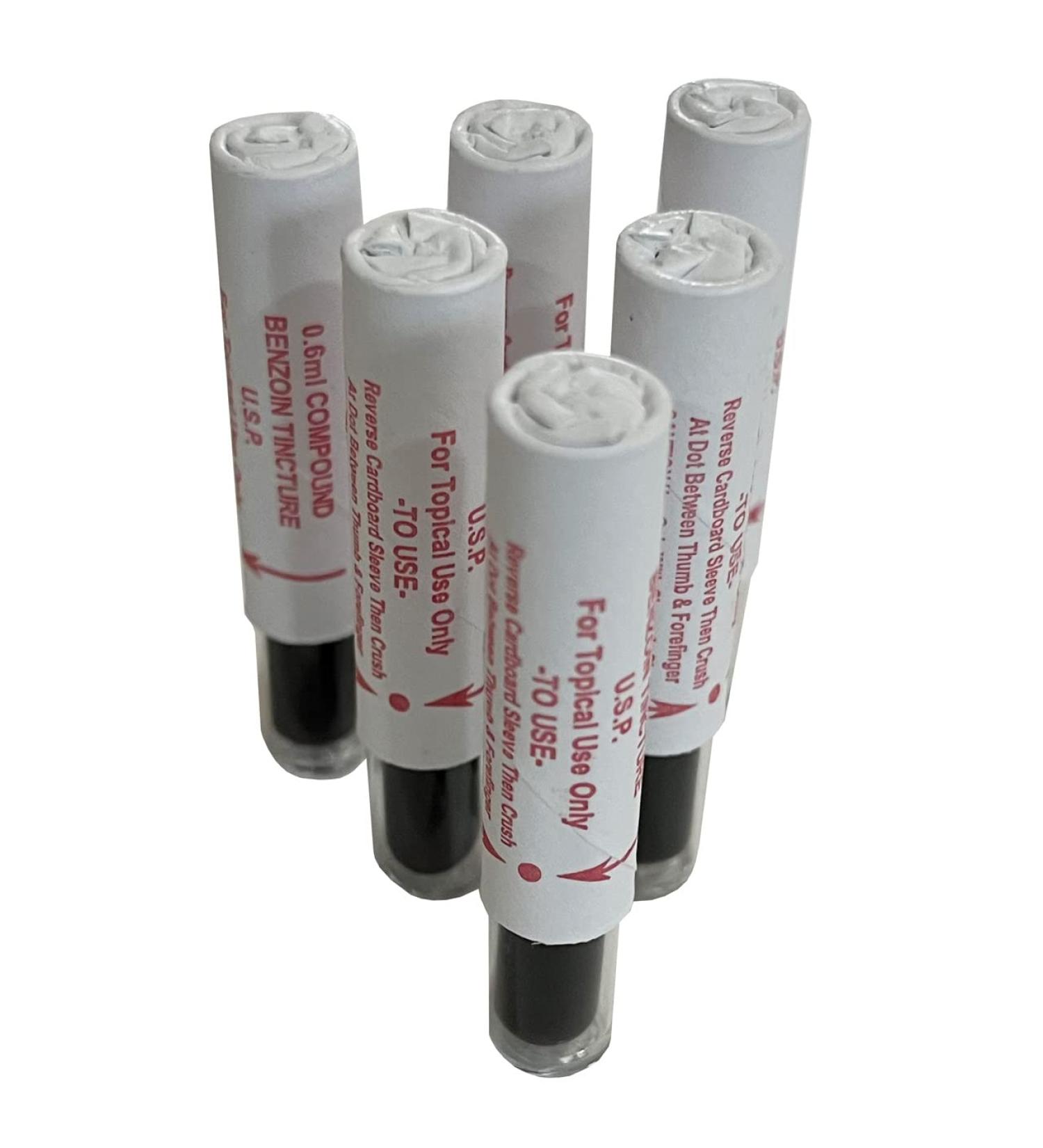 Tincture of Benzoin Ampules (6 Pack - 0.6mL) | Skin Adhesive & Antiseptic Solution - Buy Online on GoSupps.com