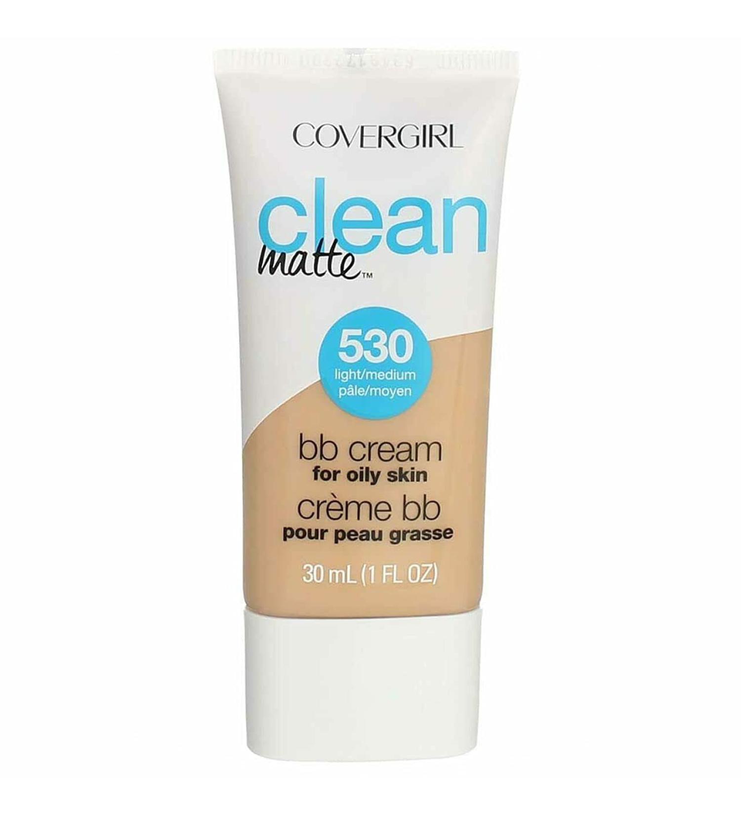 COVERGIRL Clean Matte BB Cream for Oily Skin Light/Medium 530 - Water-Based Oil-Free Matte Finish - 1 Fl Oz - Buy Online on GoSupps.com