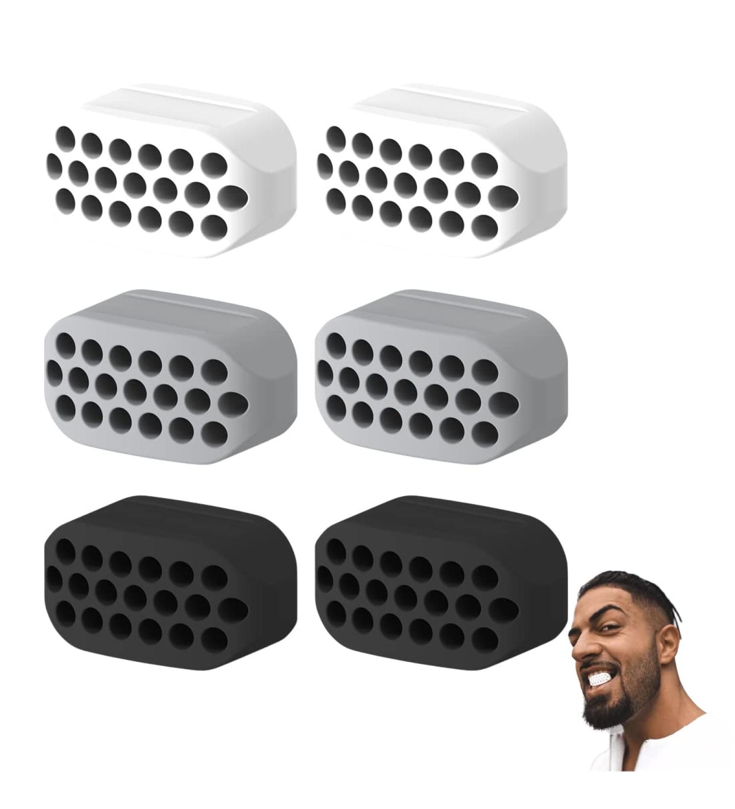 WeddHuis Jawline Exerciser 6 Piece Mandibula Exerciser Jawline Exerciser Jawline Facial Fitness Ball Training Equipment Donut Exerciser Ball to Improve Jaw Line - Buy Online on GoSupps.com