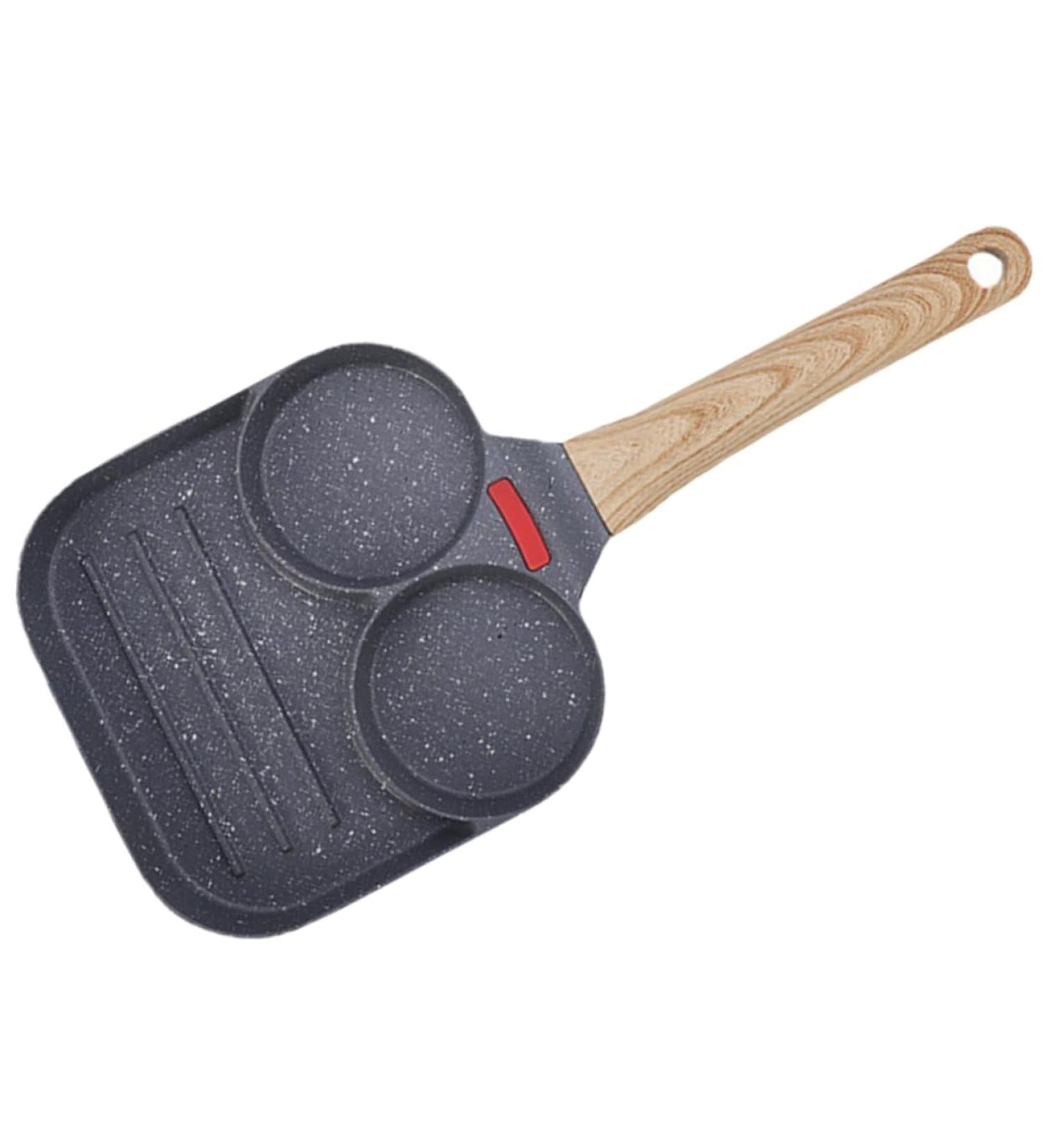 Zerodeko Split Frying Pan Multi-Function Egg Pan Non-Stick Pancake Pan Divided Pan Non-Stick Frying Pan Grill Pan Maker Roasting Pan Divided Skillet Disc Medical Stone Non Stick - Buy Online on GoSupps.com