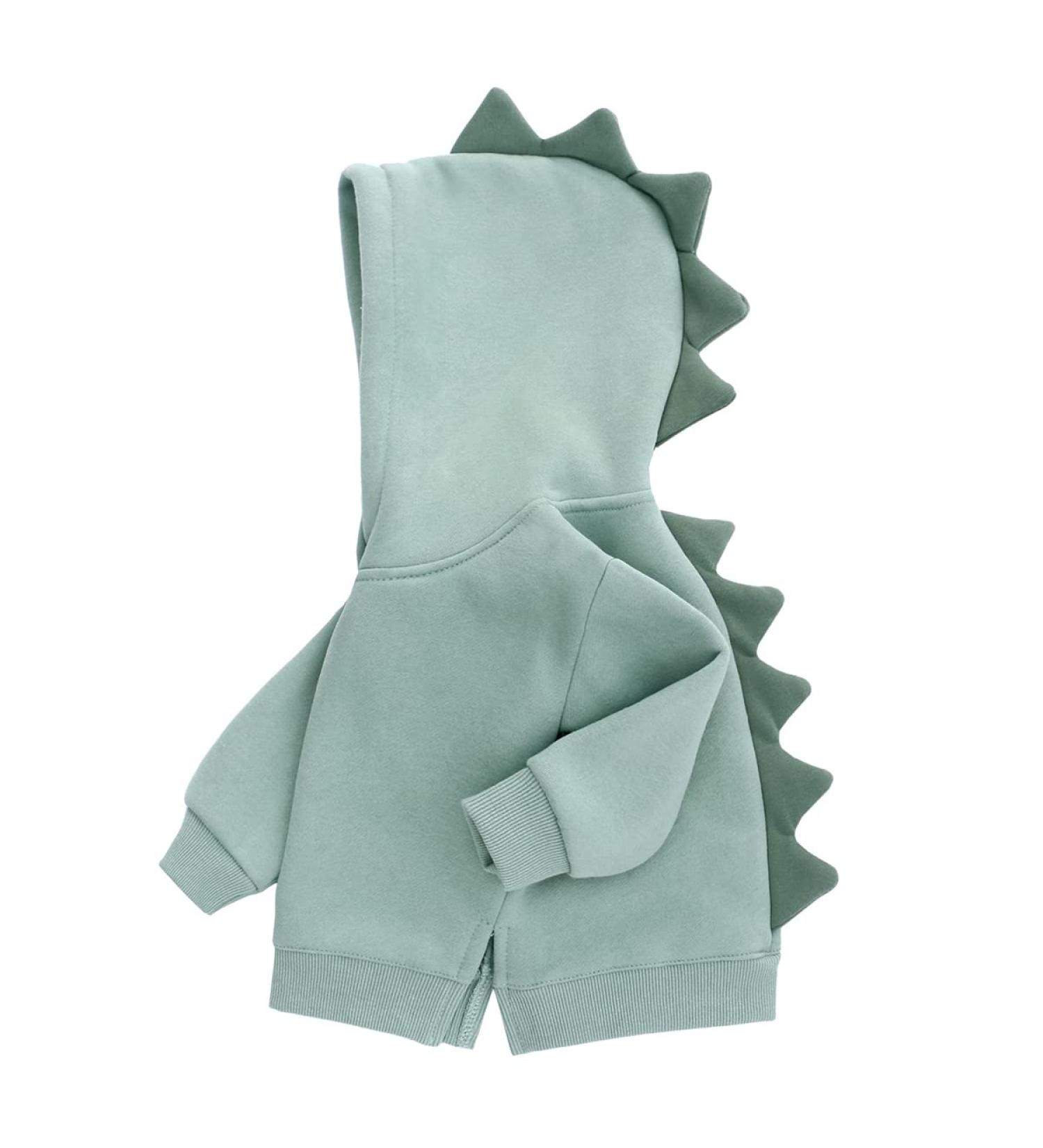 Famuka Little Kids Dinosaur Hoodie - 24 Months Unisex Toddler Boy Girl Sweatshirt in Green - Buy Online on GoSupps.com
